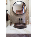 Premier Copper Products Oval Skirted Hammered Copper Vessel Sink