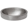 Premier Copper Products Oval Skirted Vessel Hammered Copper Sink In Electroless Nickel
