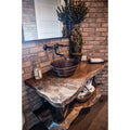 Premier Copper Products Oval Bucket Vessel Hammered Copper Sink With Handles