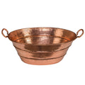 Oval Bucket Vessel Sink With Handles In Polished Copper