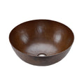 Premier Copper Products Small Round Vessel Hammered Copper Sink