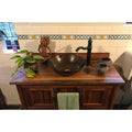 Premier Copper Products Medium Round Vessel Hammered Copper Sink