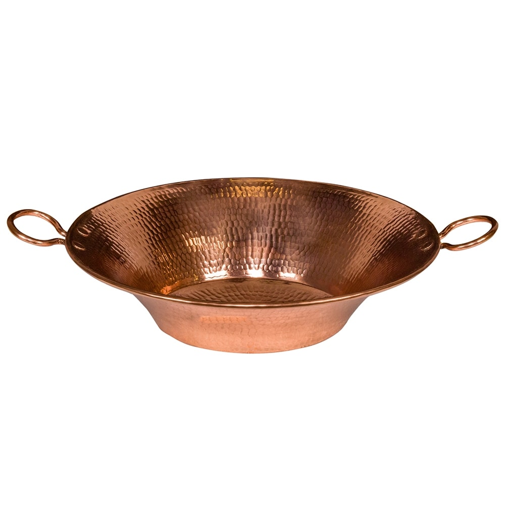 Premier Copper Products 16 Inch Round Miners Pan Vessel Copper Sink In Polished Copper