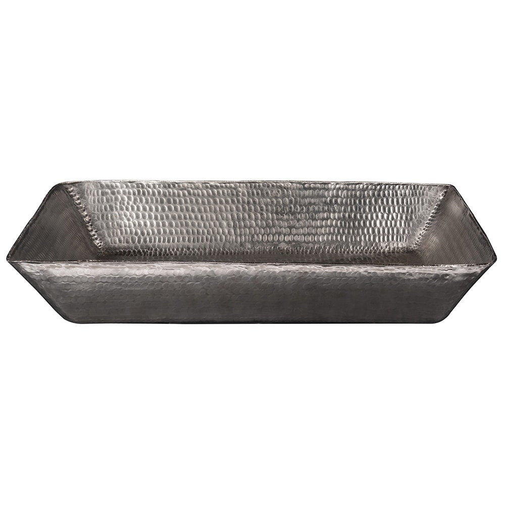 Premier Copper Products 20 Inch Rectangle Vessel Copper Sink In Nickel