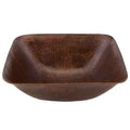 Premier Copper Products Square Hammered Copper Vessel Sink