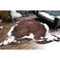 Premium Brown Black White 100 Percent All Natural Argentinean Cow Hide Rug 5 X 7