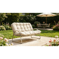 Premium Outdoor Pe Rattan Double Chair With Metal Frame Ultimate Comfort Durability For Patio