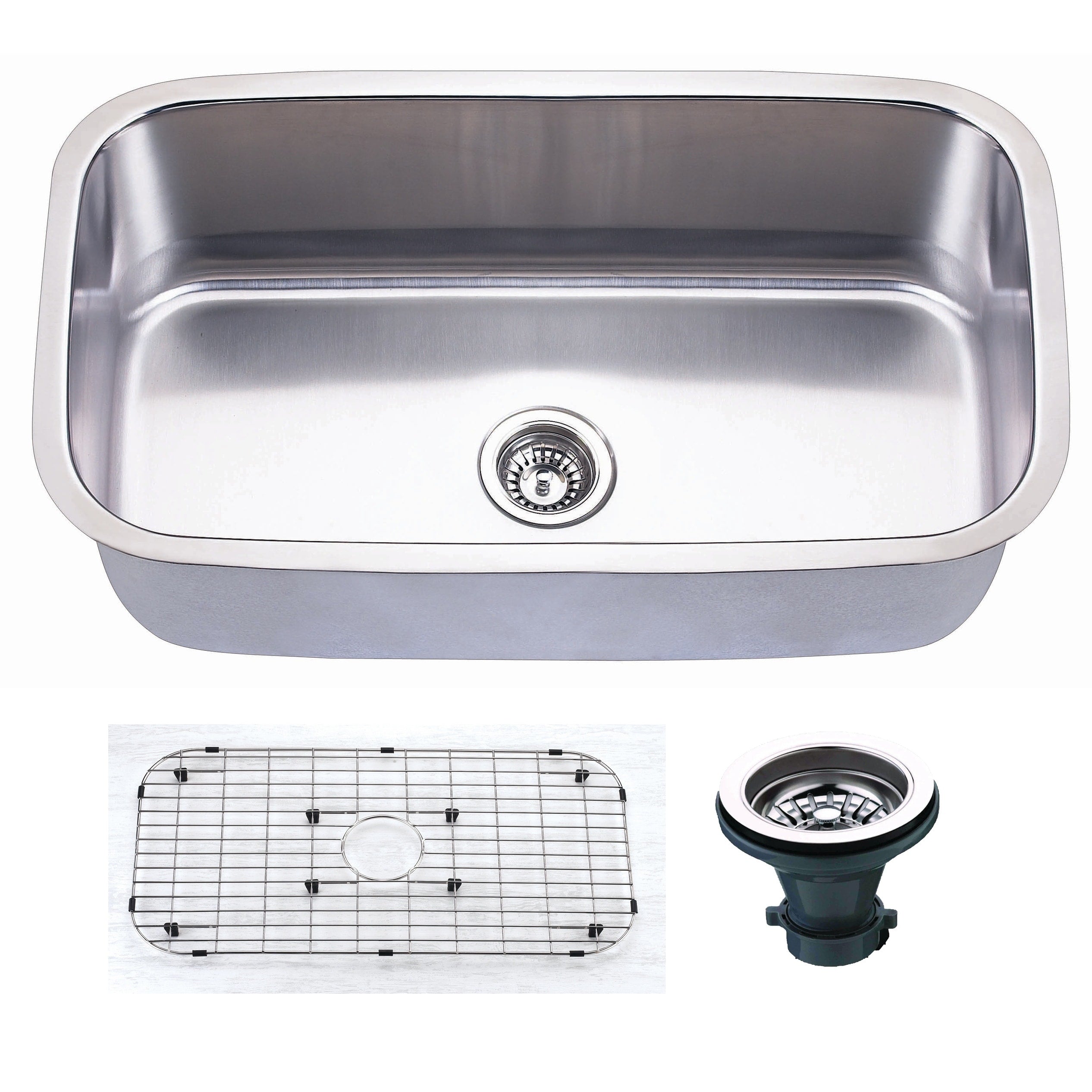 Empire 31 1 2 Inch Undermount Single Bowl 16 Gauge Stainless Steel Kitchen Sink With Soundproofing