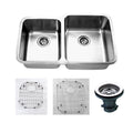 Empire 32 Inch Undermount 45 55 Double Bowl 16 Gauge Stainless Steel Kitchen Sink Set Soundproofing