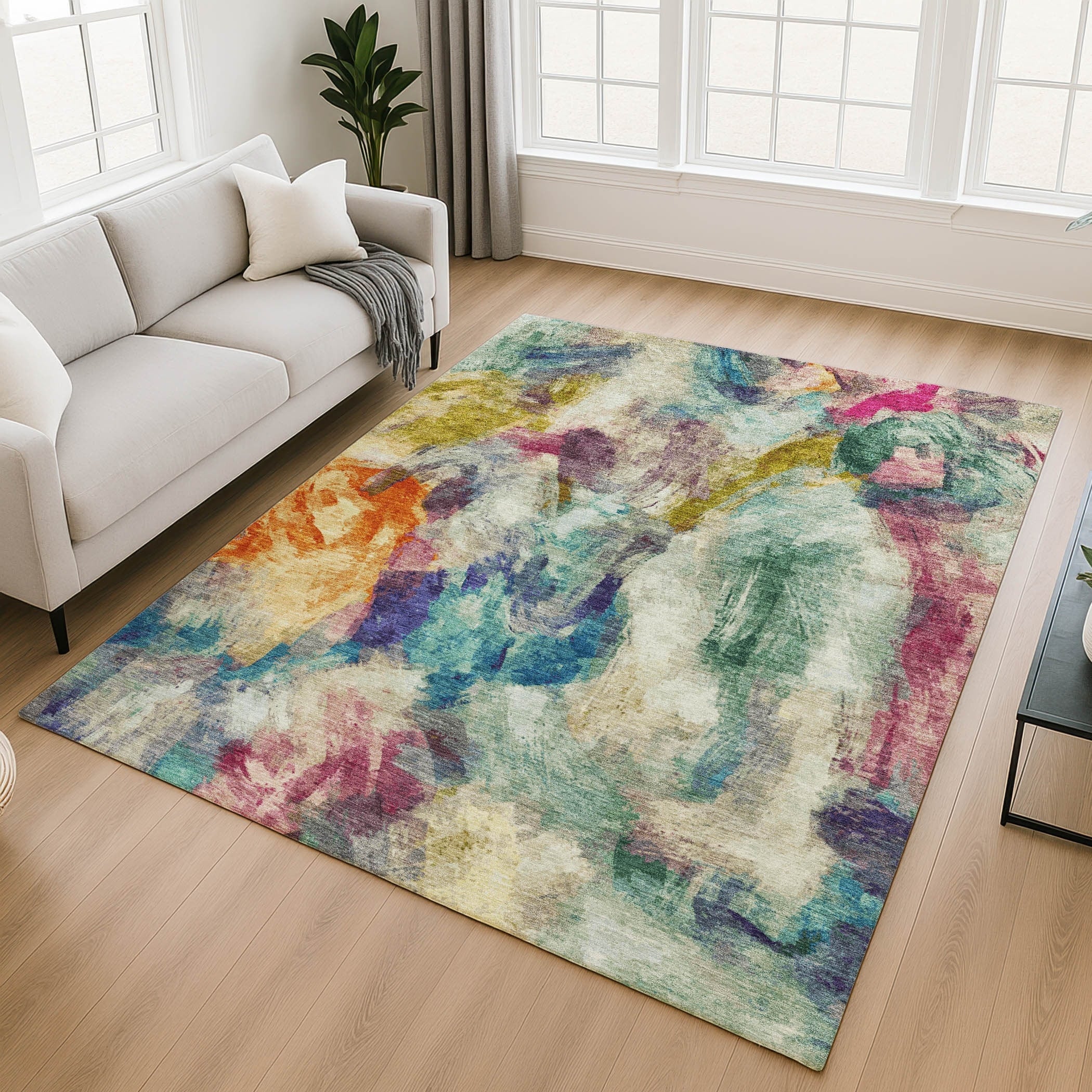 Premium Washable Super Soft Abstract Brushstroke Mayfield Rug