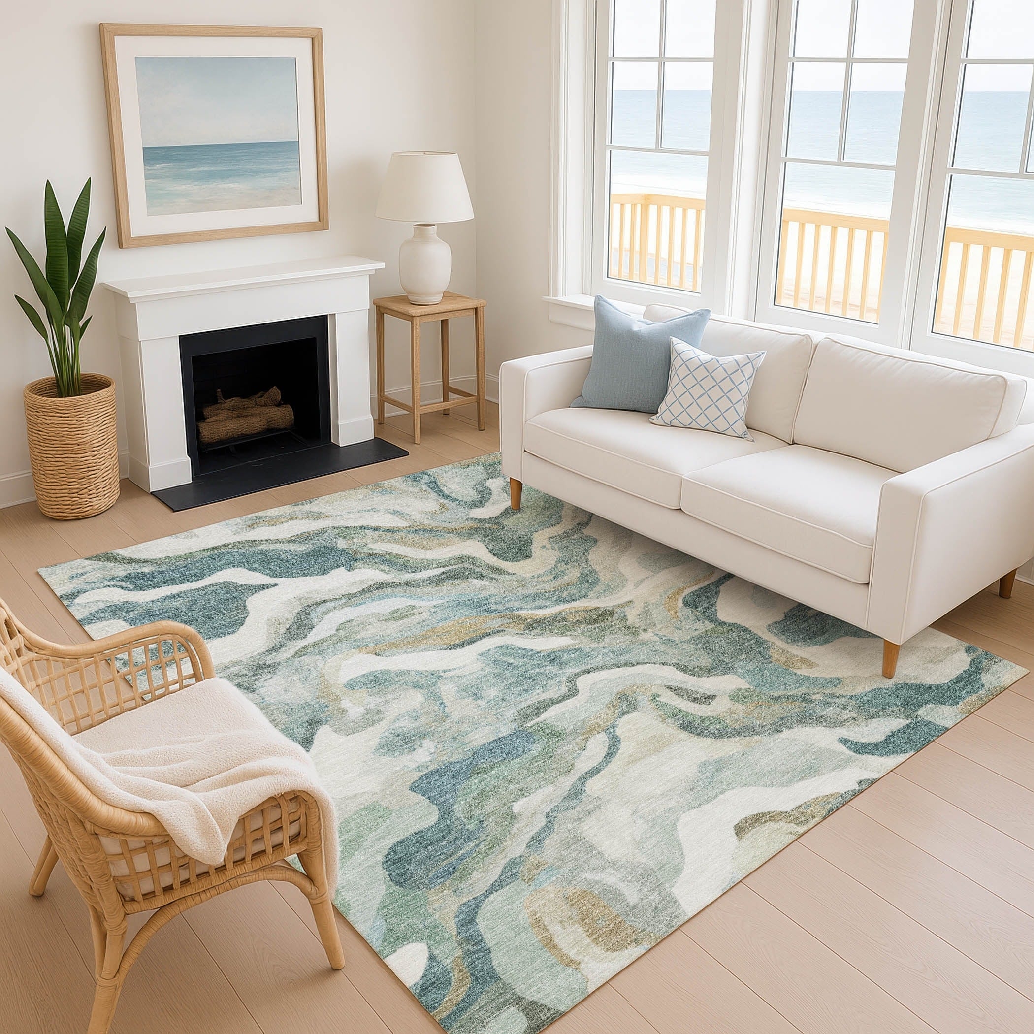 Premium Washable Super Soft Abstract Coleraine Mayfield Rug