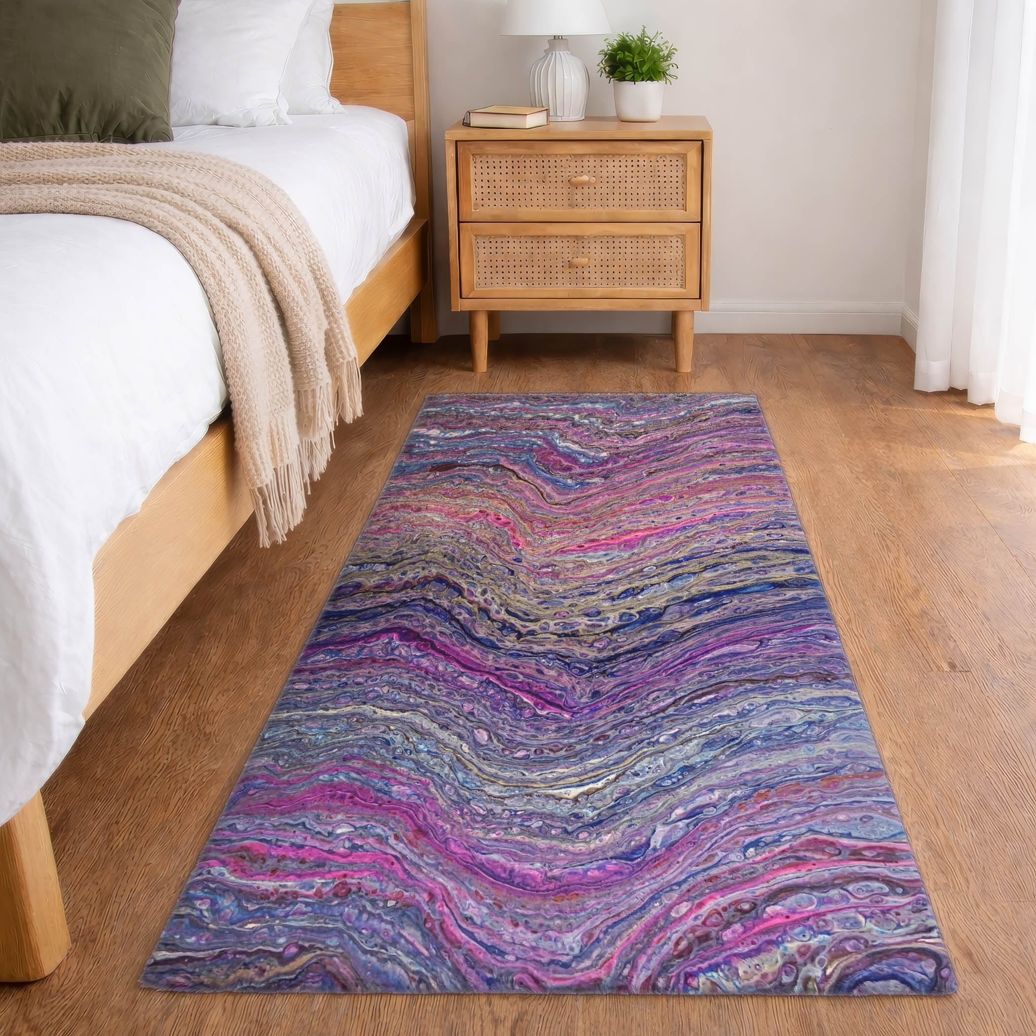 Premium Washable Super Soft Abstract Contemporary Dream Shag Rug