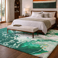 Premium Washable Super Soft Abstract Contemporary Dream Shag Rug