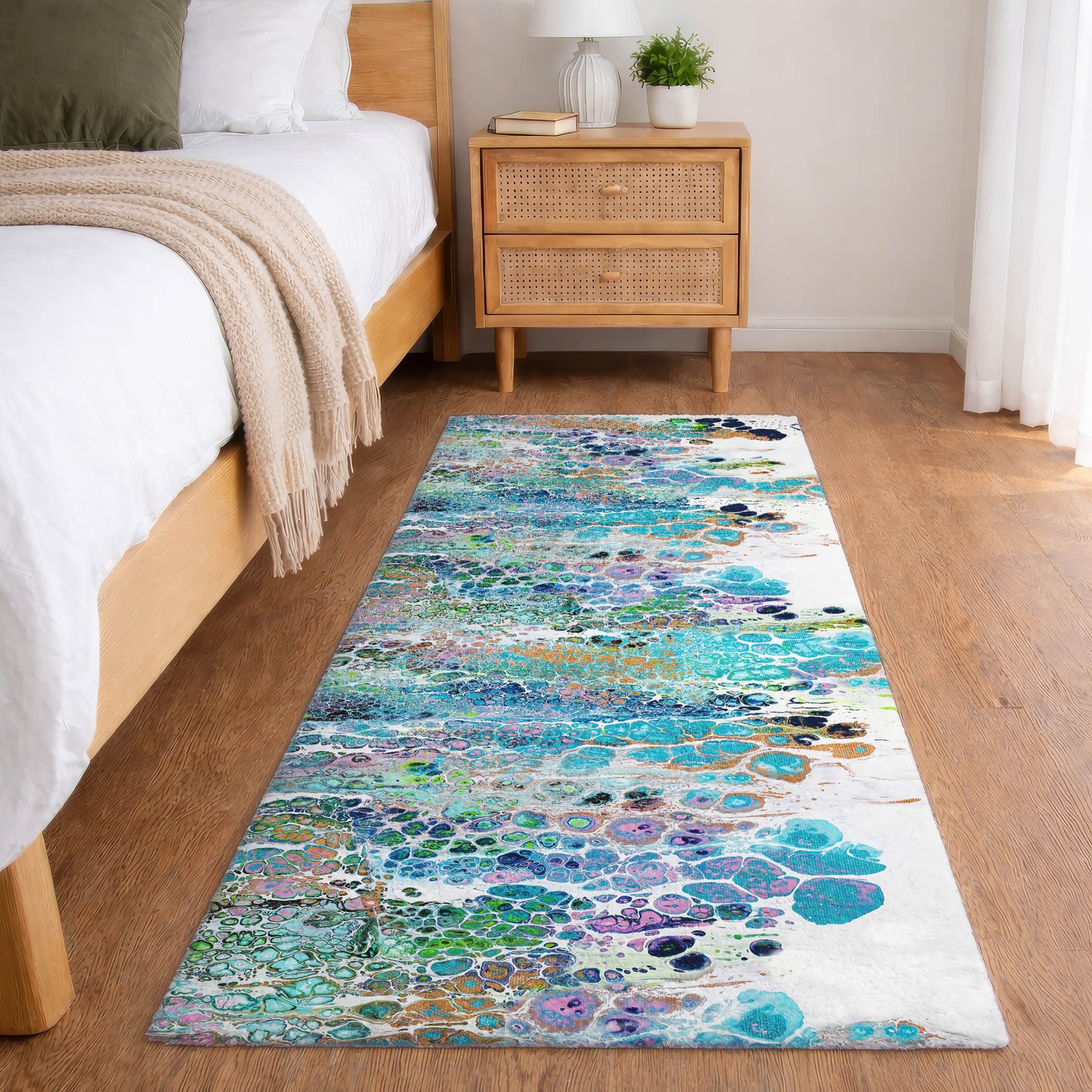 Premium Washable Super Soft Abstract Contemporary Dream Shag Rug