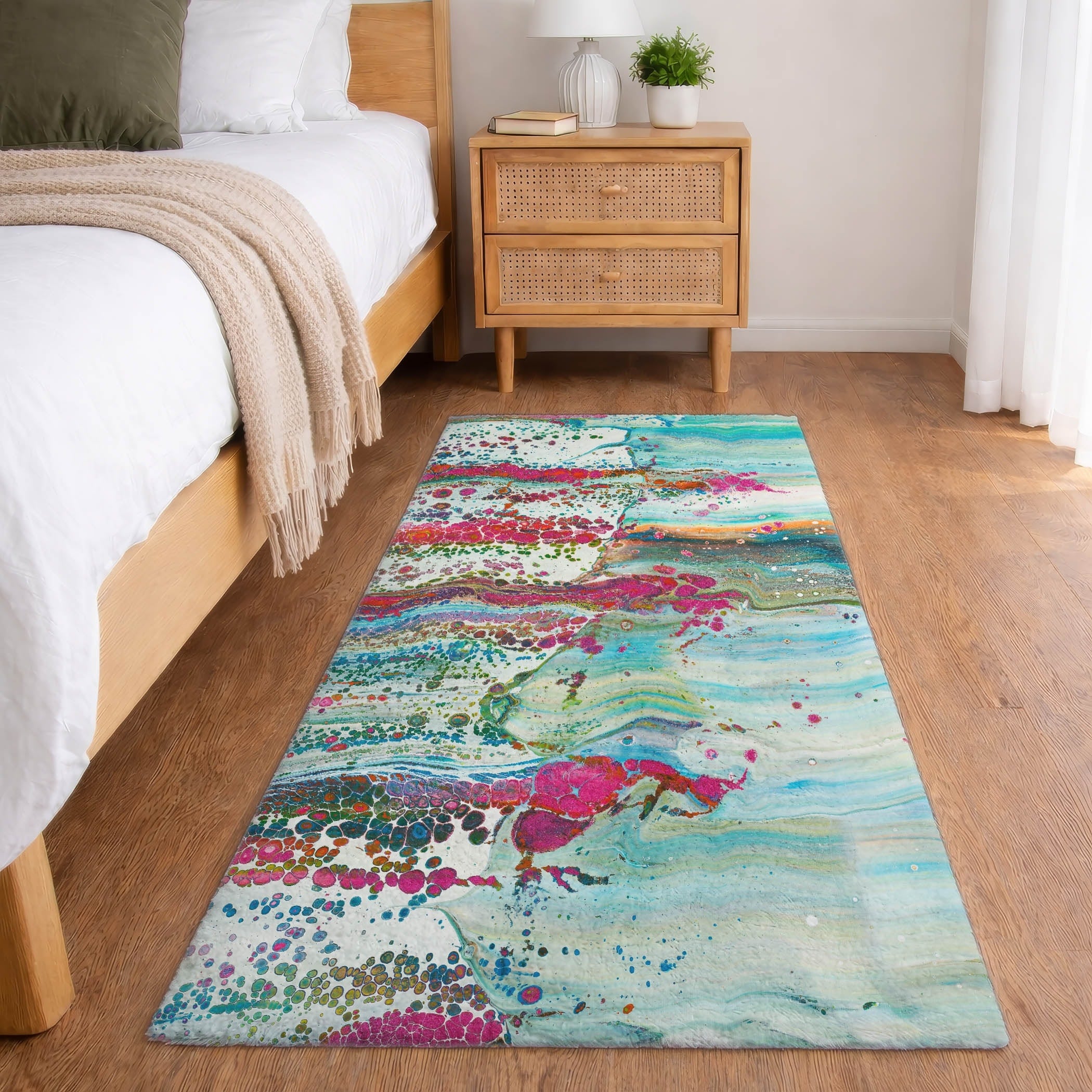 Premium Washable Super Soft Abstract Contemporary Dream Shag Rug