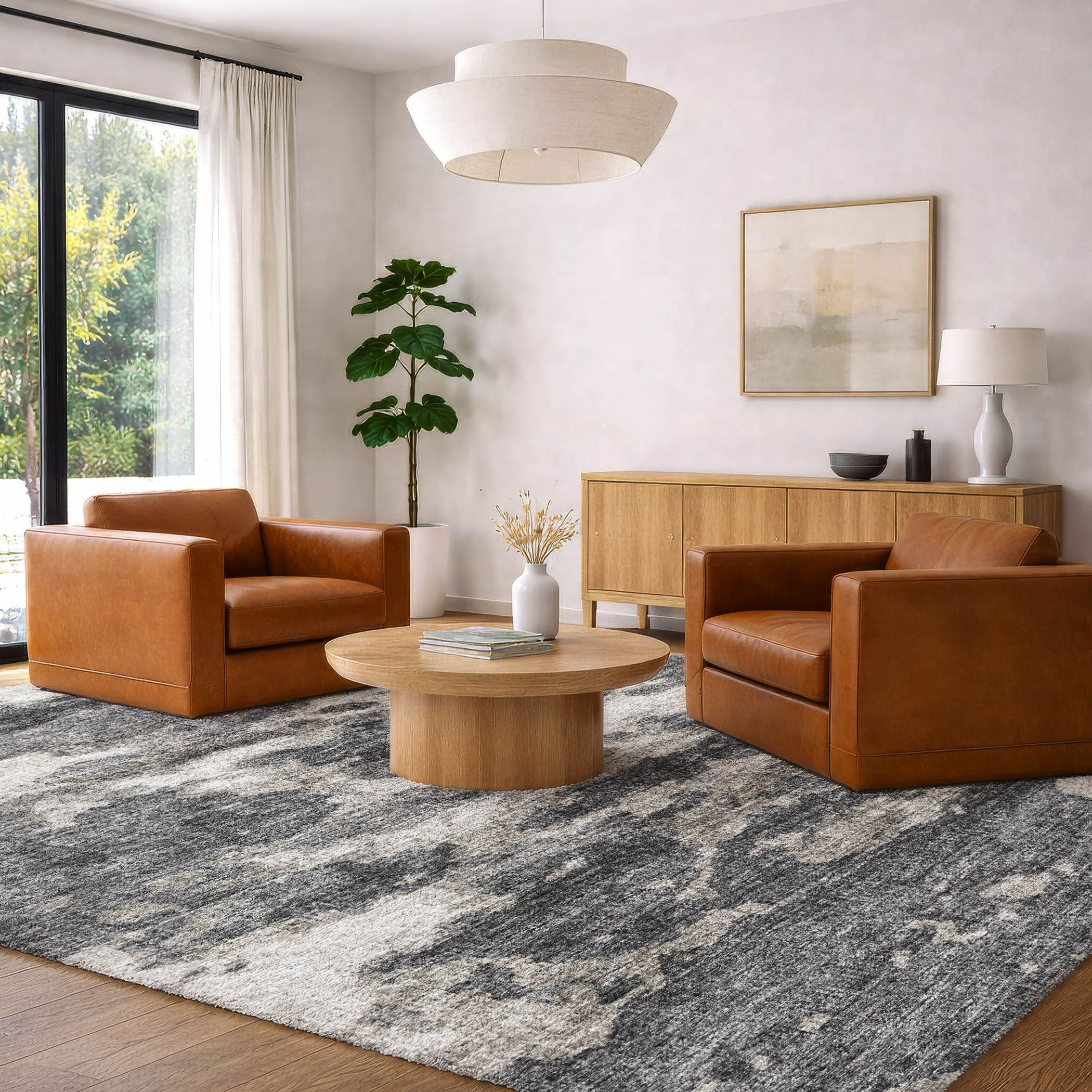 Premium Washable Super Soft Abstract Lynd Dream Shag Rug
