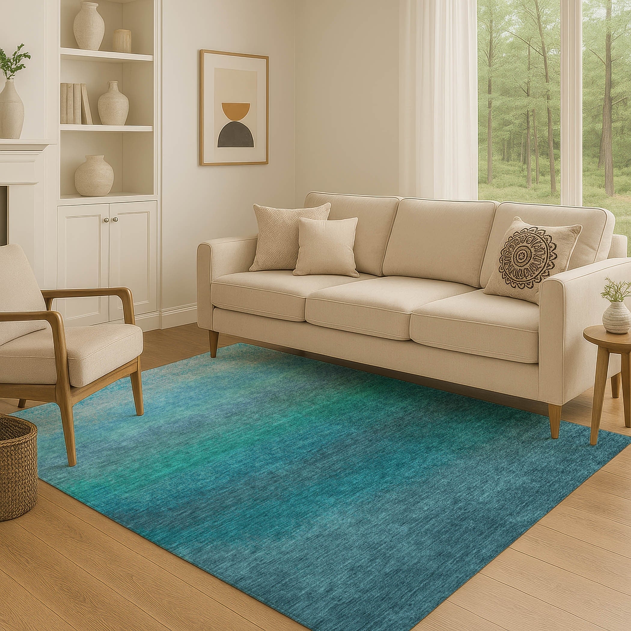 Premium Washable Super Soft Abstract Ombre Mayfield Rug
