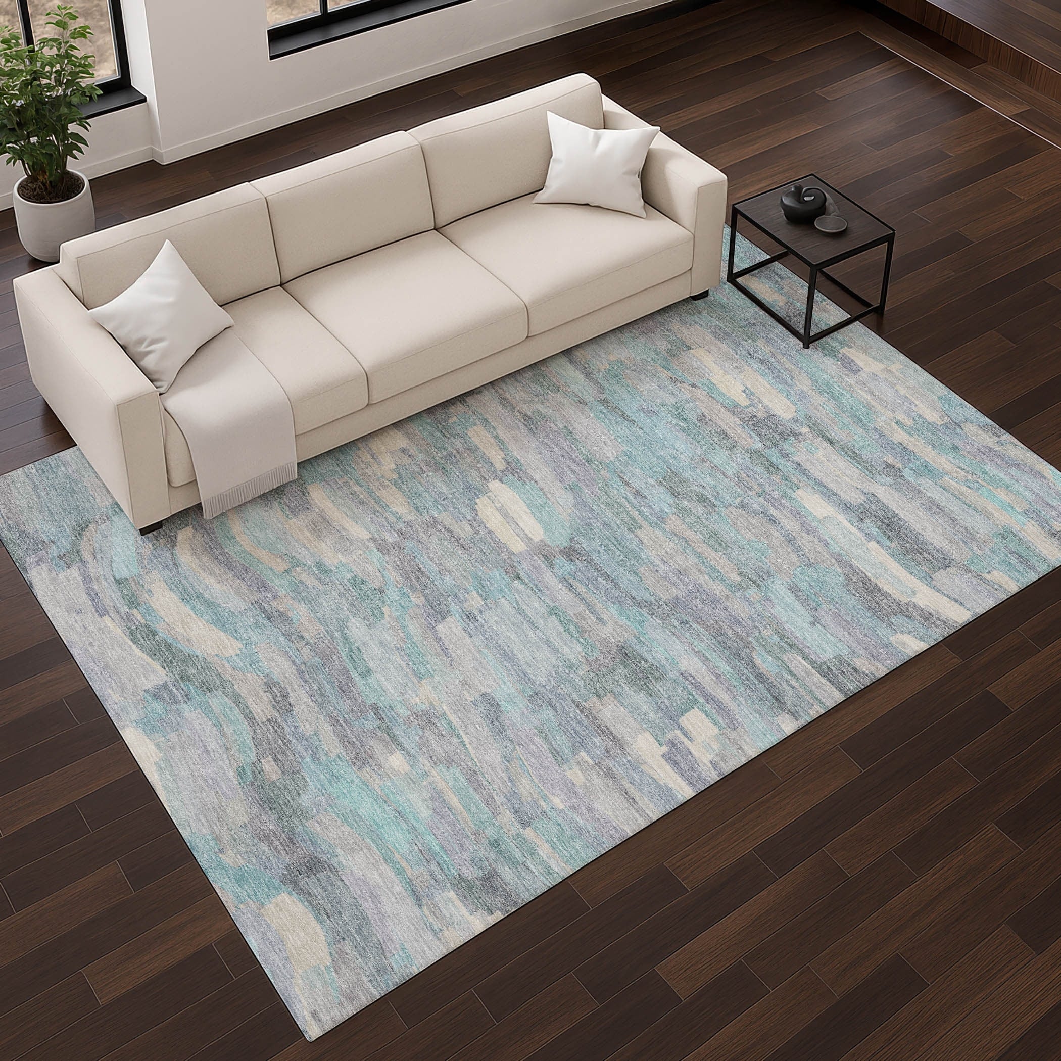 Premium Washable Super Soft Abstract Poquott Mayfield Rug