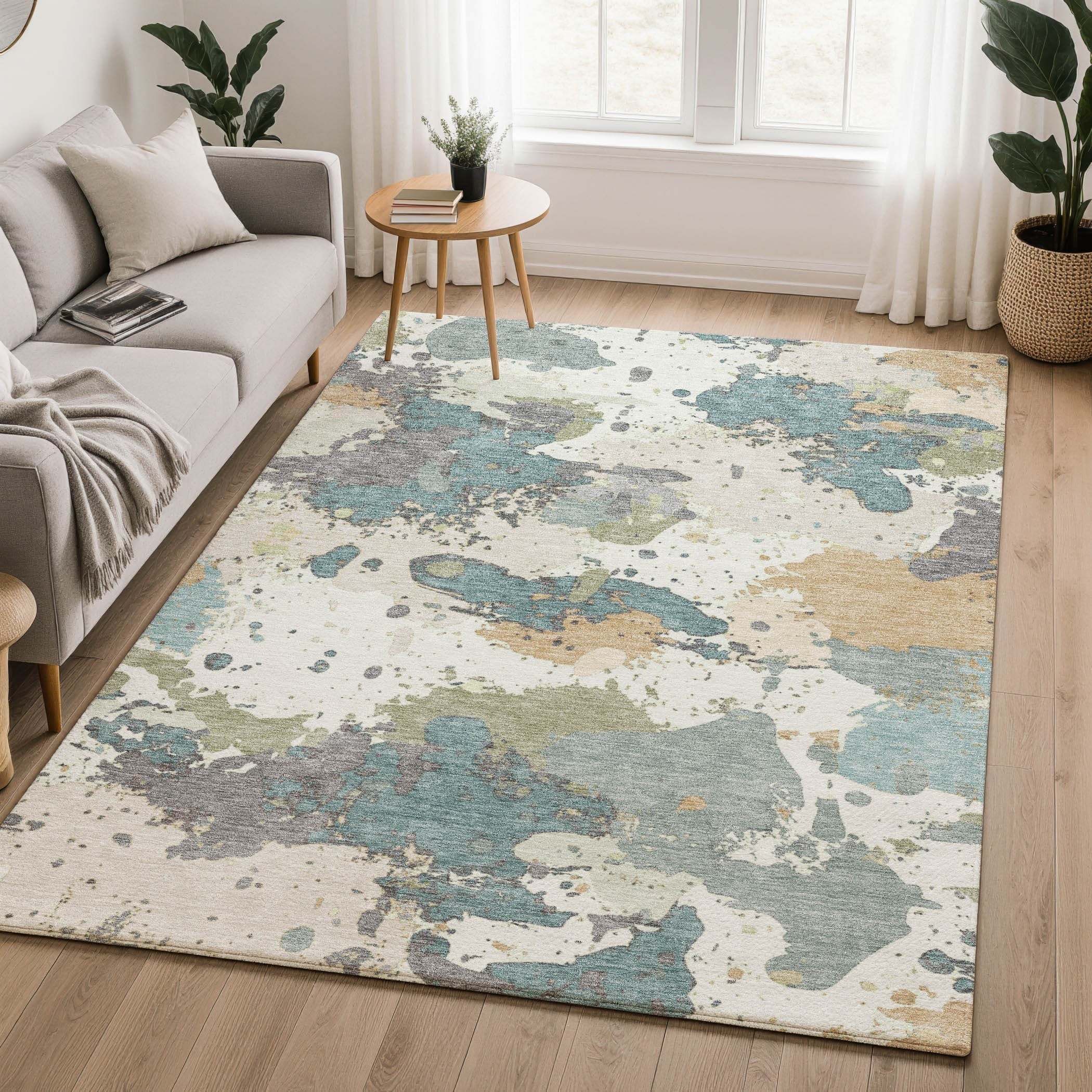 Premium Washable Super Soft Abstract Splatter Mayfield Rug