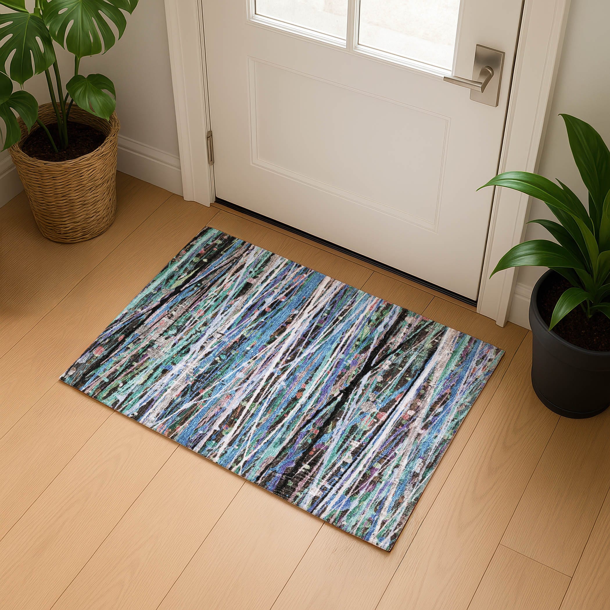 Premium Washable Super Soft Abstract Stripes Mayfield Rug