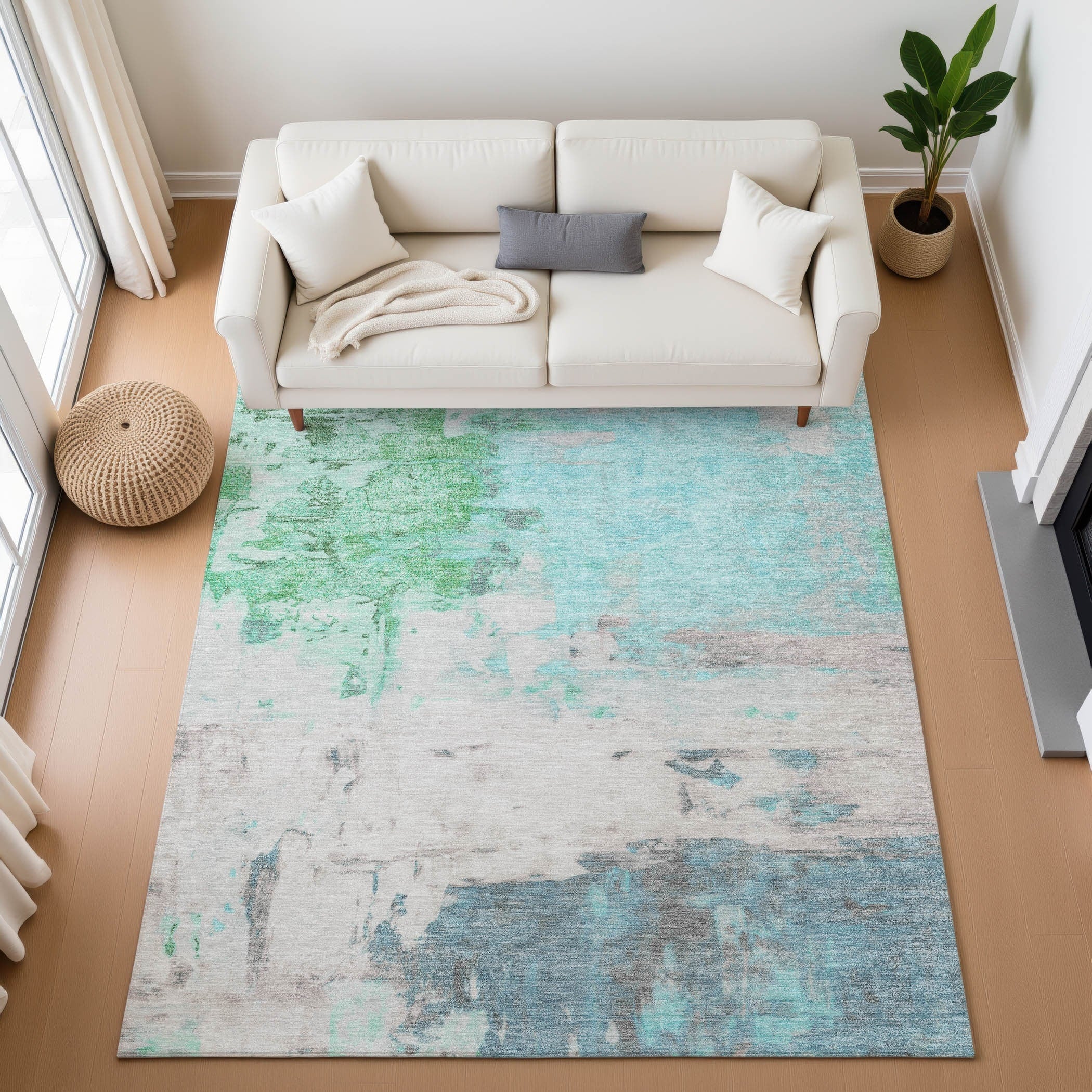 Premium Washable Super Soft Abstract Watercolor Mayfield Rug