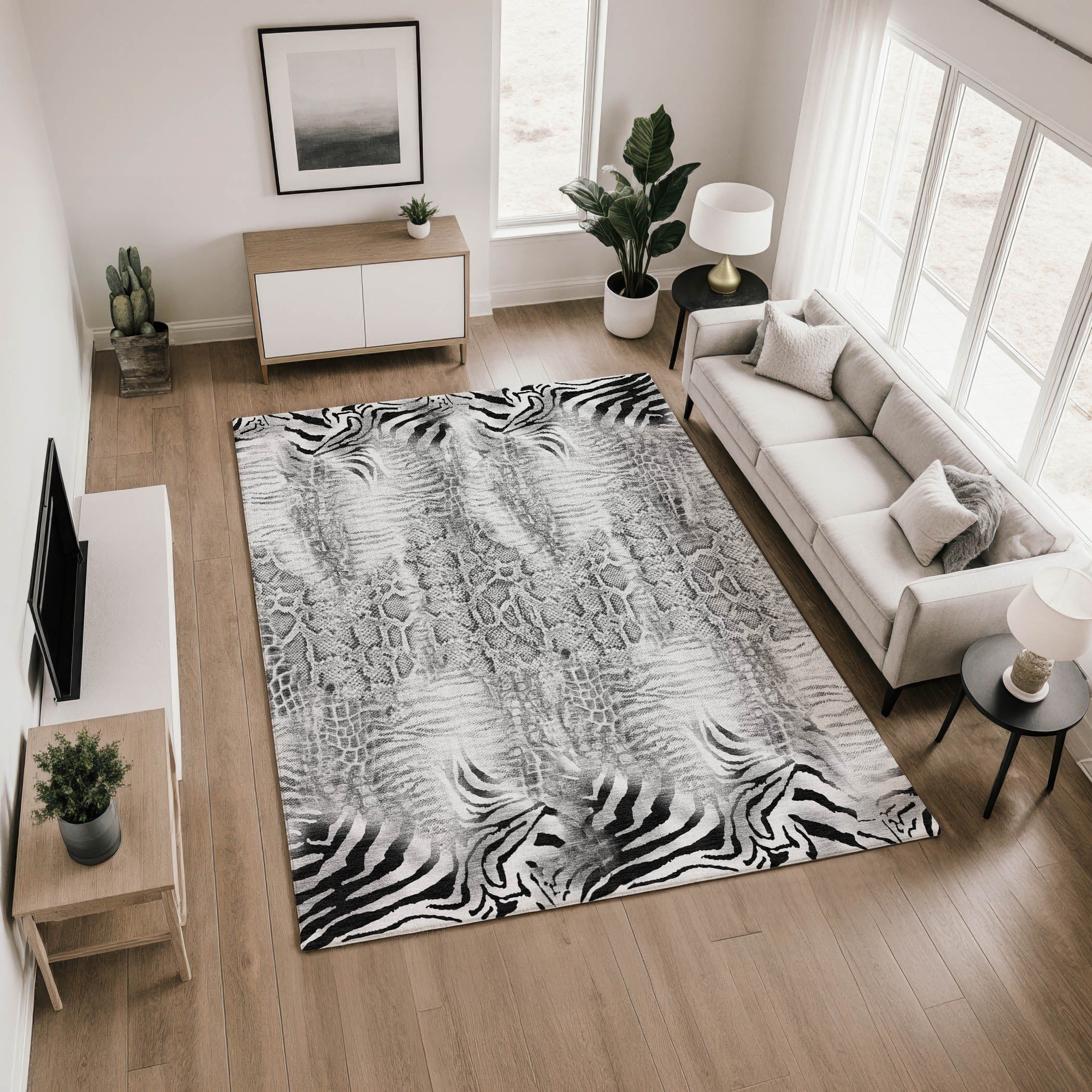 Premium Washable Super Soft Animal Border Mayfield Rug