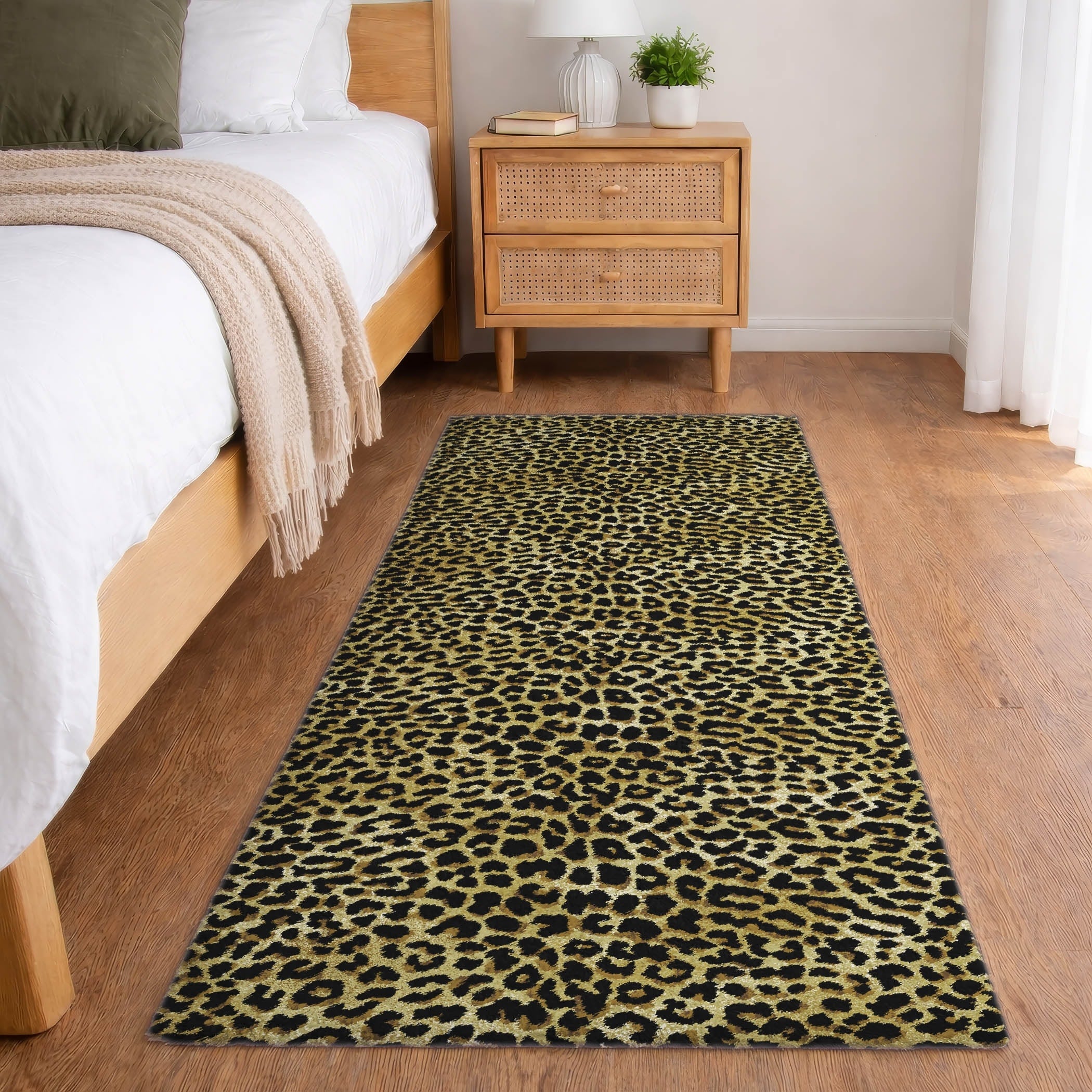 Premium Washable Super Soft Animal Leopard Dream Shag Rug