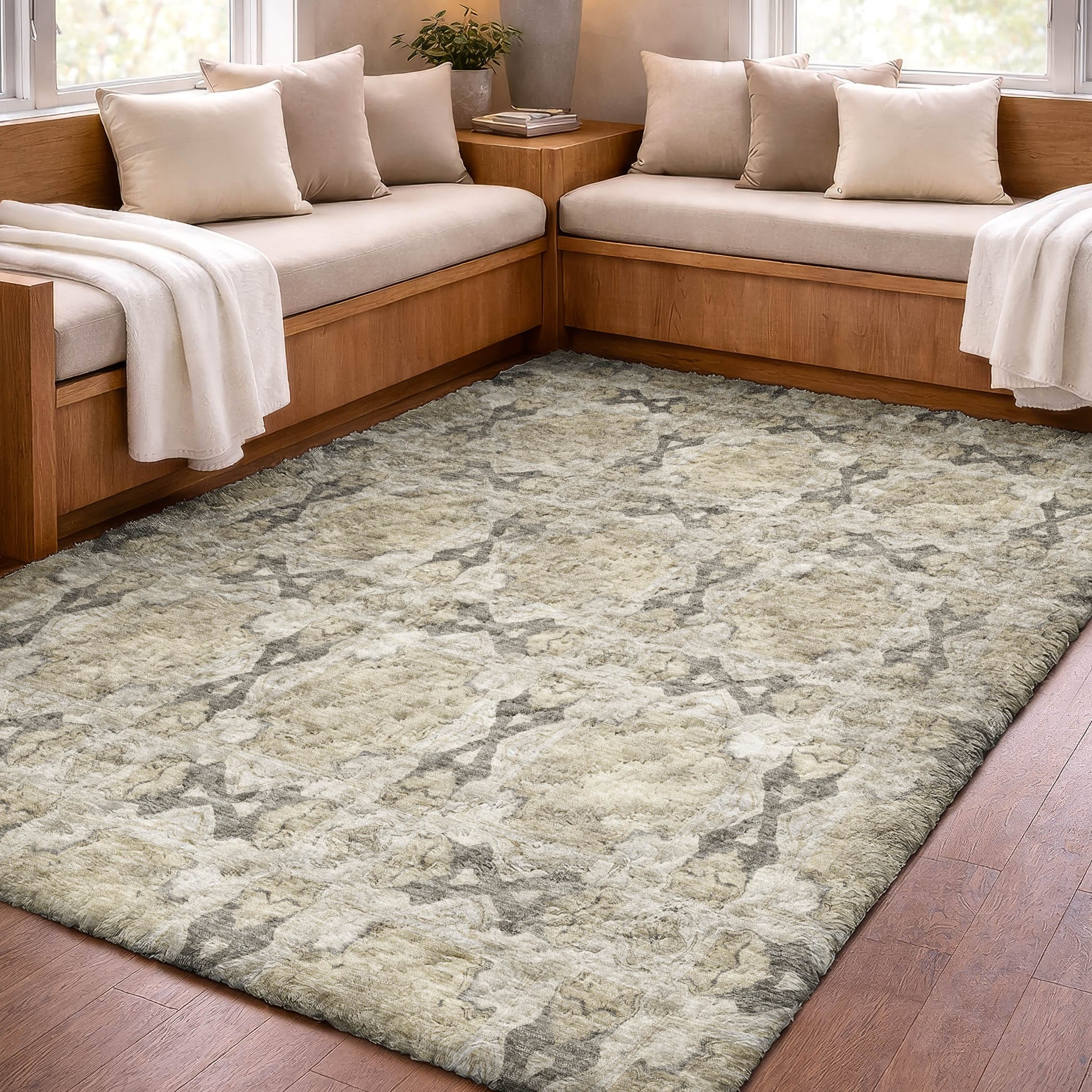 Premium Washable Super Soft Boho Ilion Dream Shag Rug