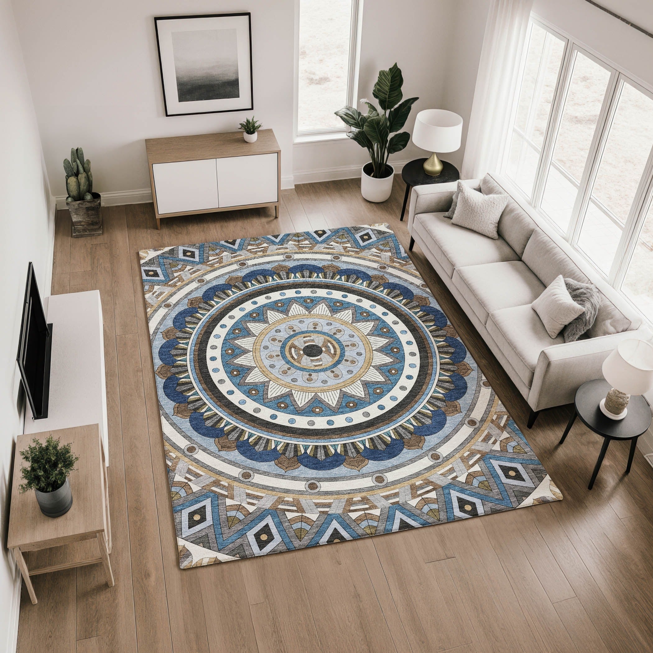 Premium Washable Super Soft Boho Suzani Mayfield Rug