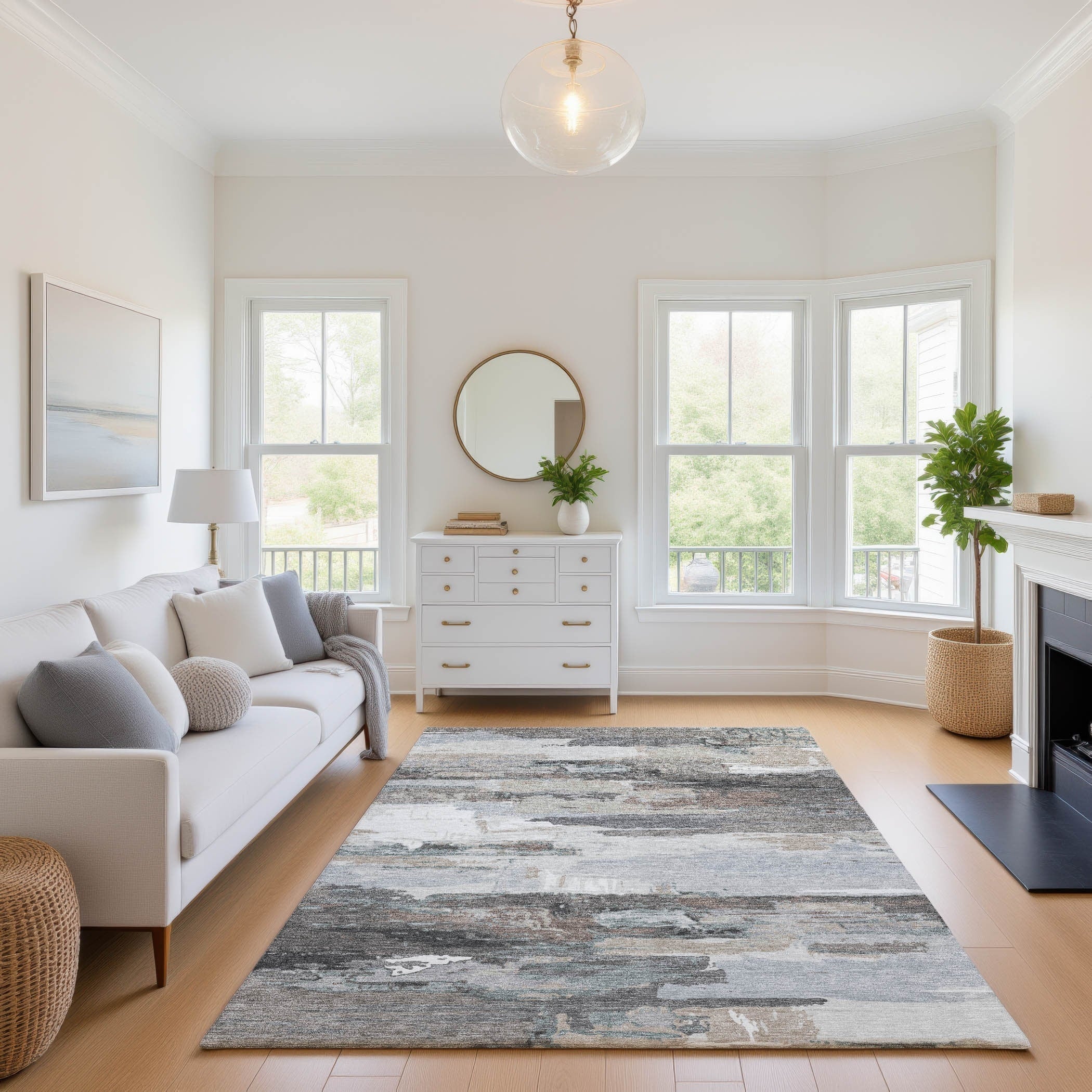 Premium Washable Super Soft Brushstroke Nunda Mayfield Rug