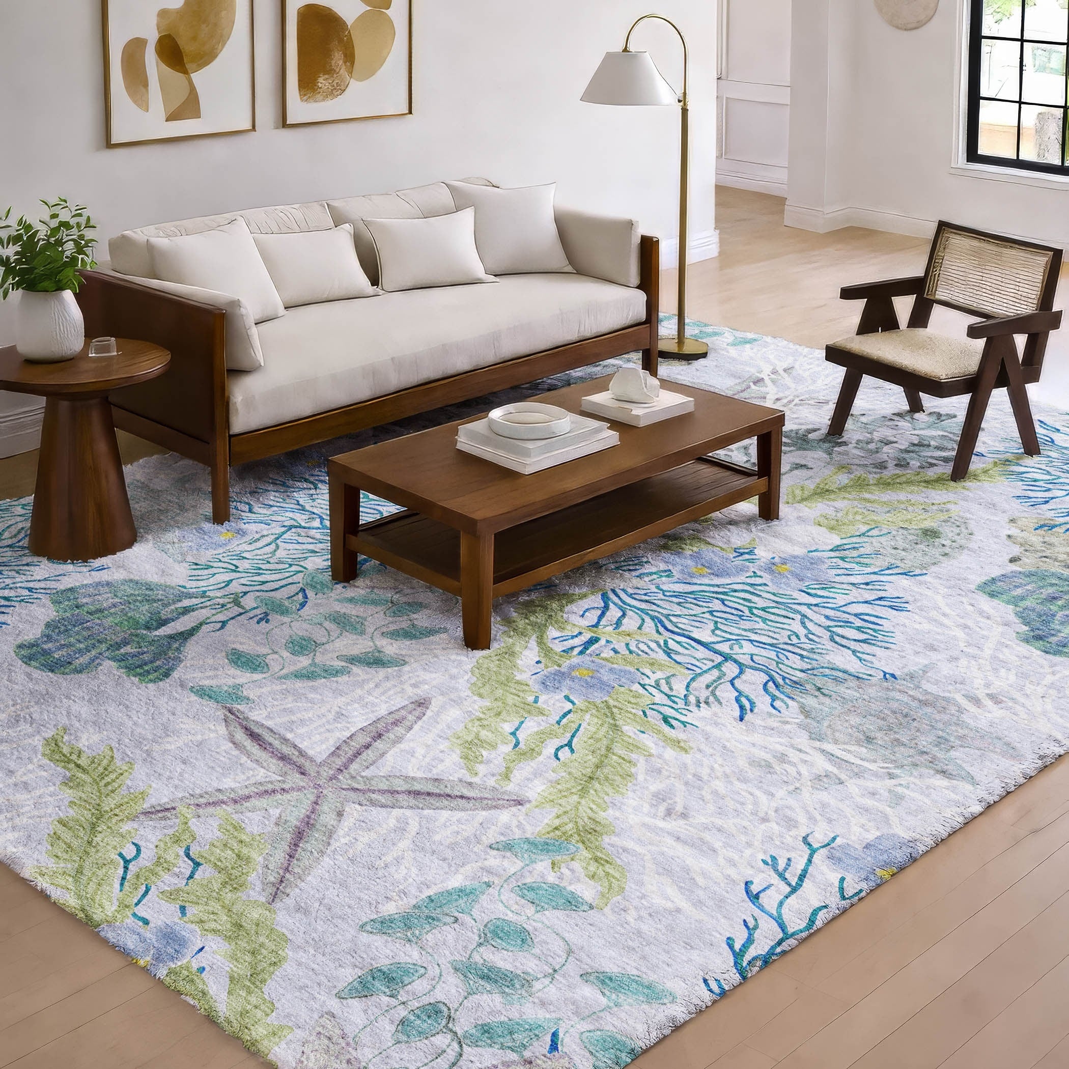 Premium Washable Super Soft Coastal Dream Shag Rug