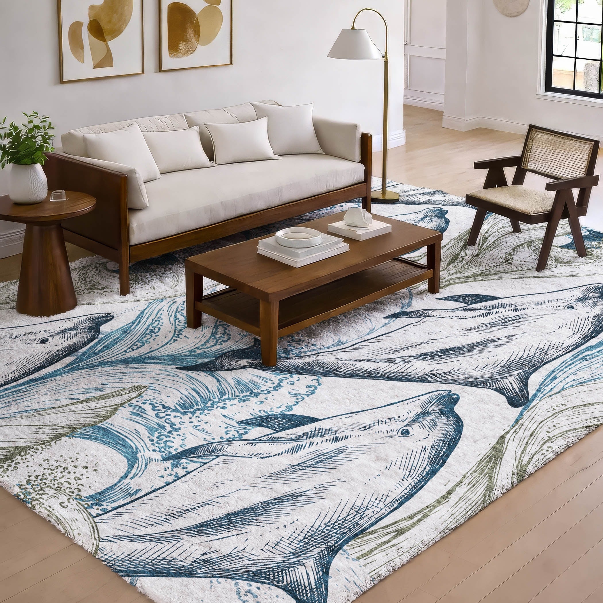 Premium Washable Super Soft Coastal Dream Shag Rug