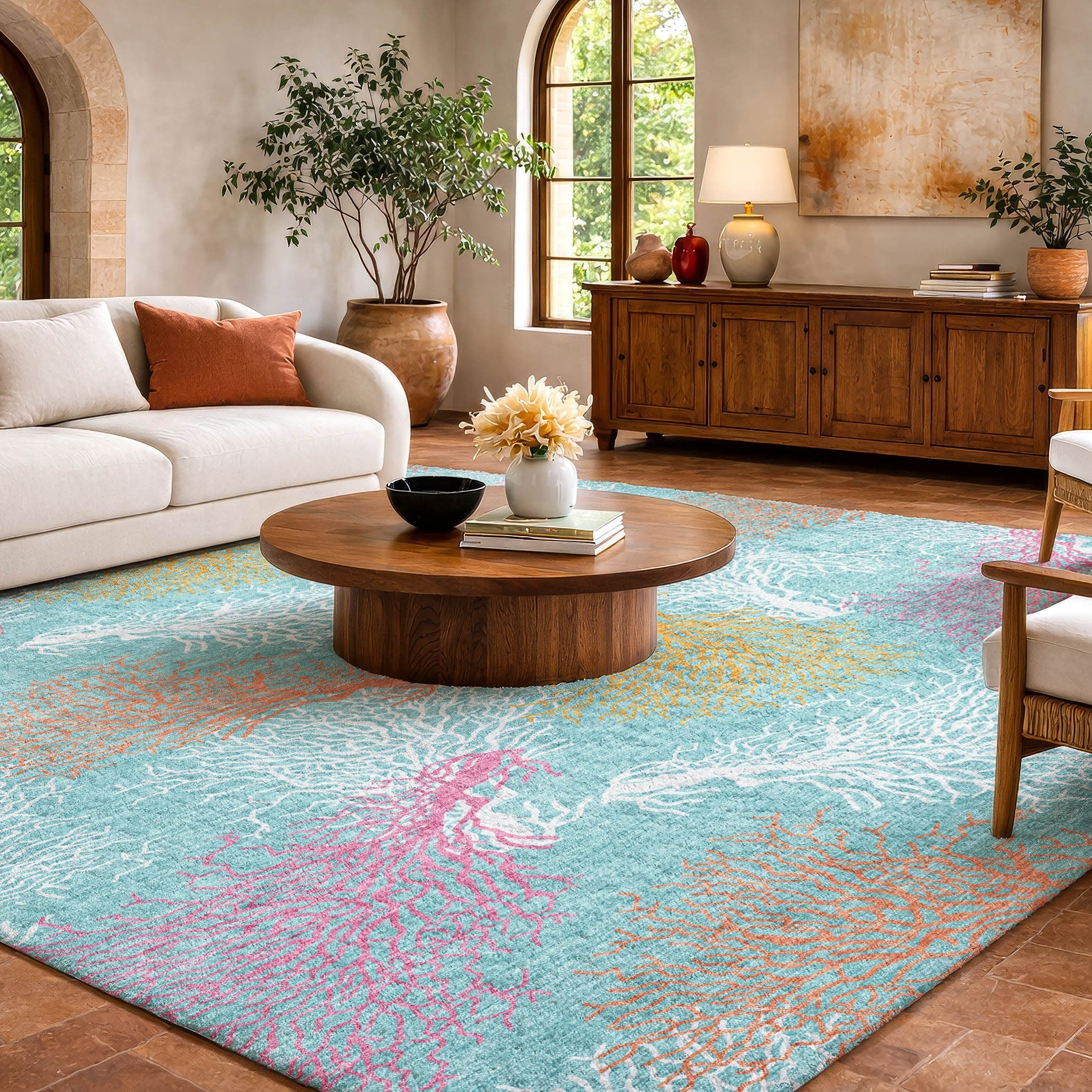 Premium Washable Super Soft Coastal Sea Dream Shag Rug