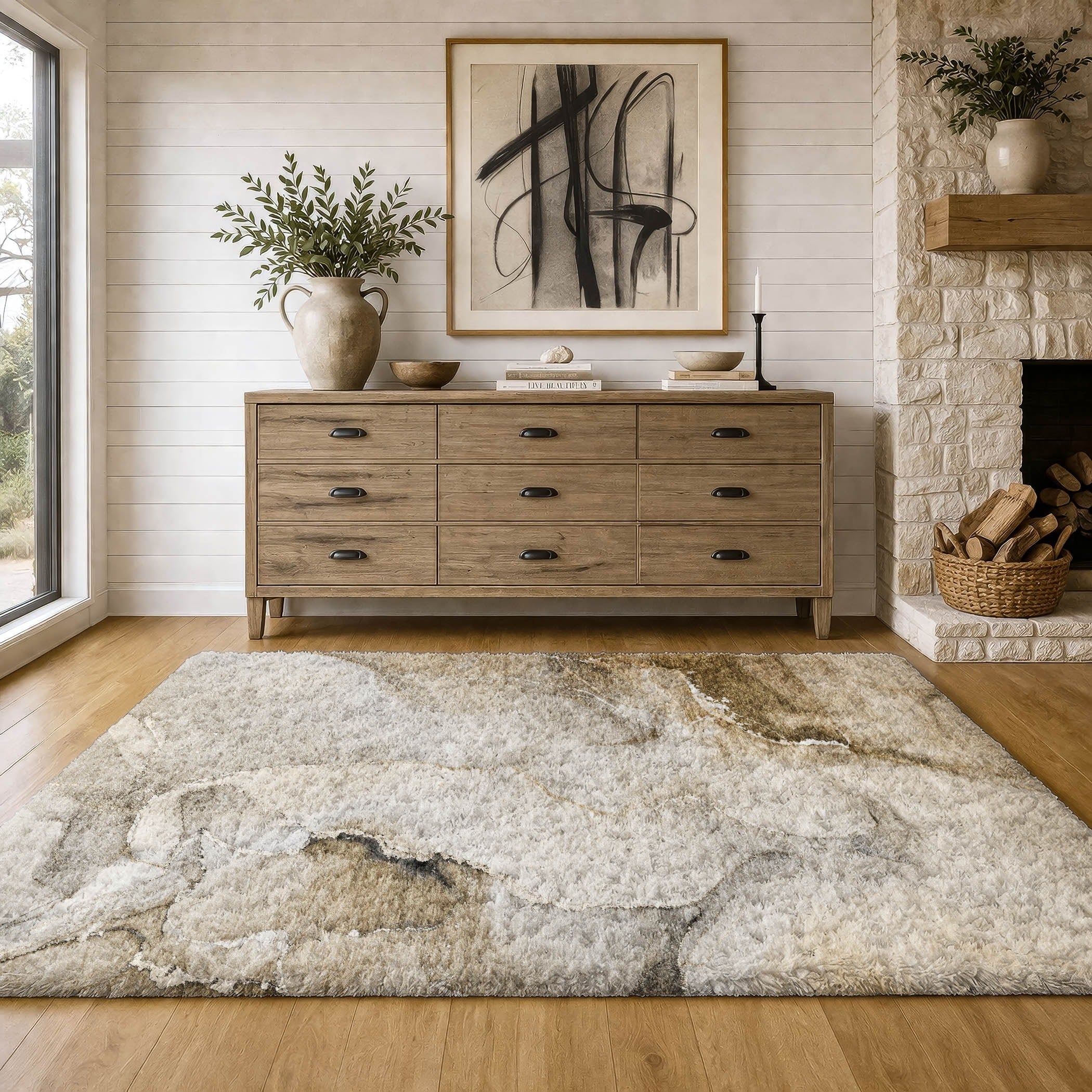 Premium Washable Super Soft Contemporary Cato Dream Shag Rug