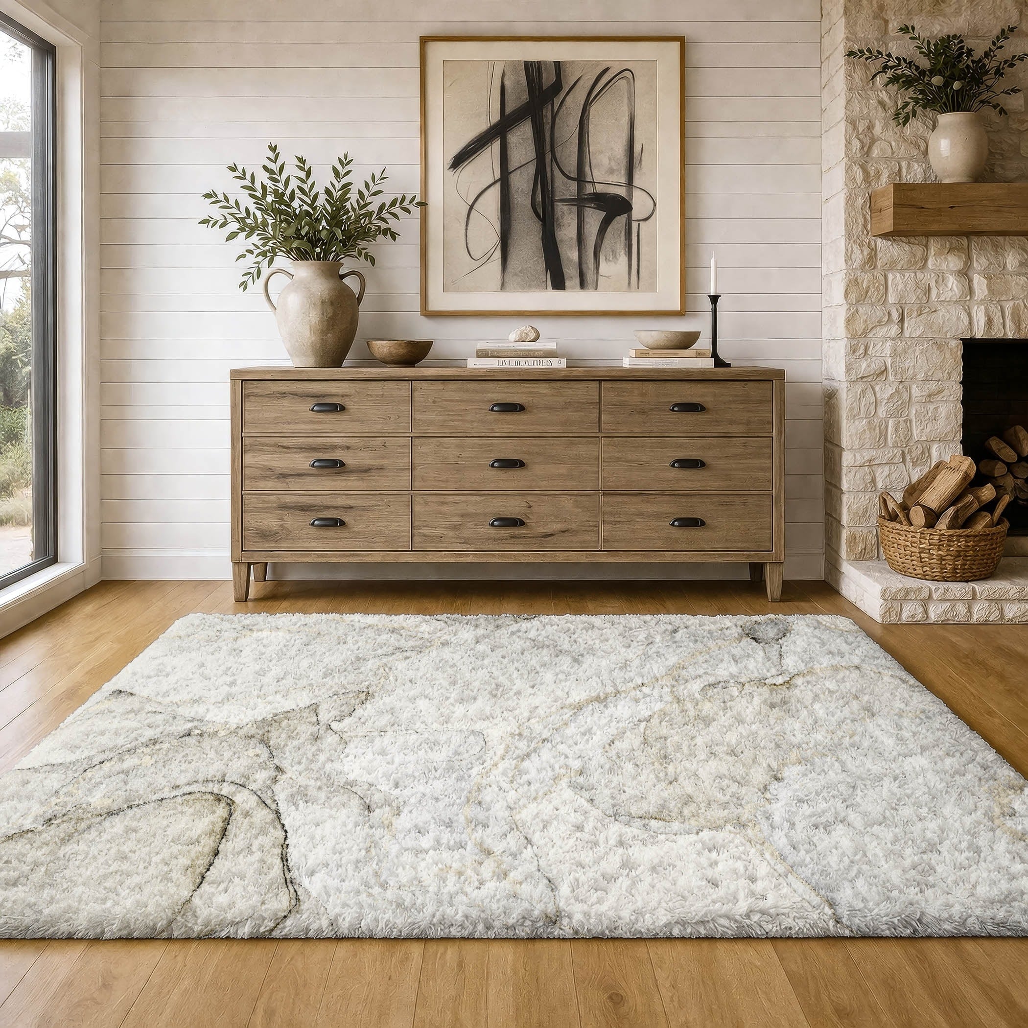 Premium Washable Super Soft Contemporary Chester Dream Shag Rug