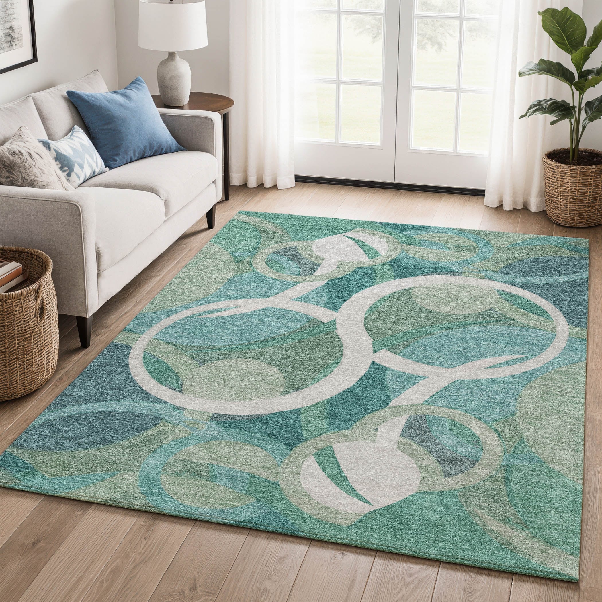 Premium Washable Super Soft Contemporary Geo Mayfield Rug