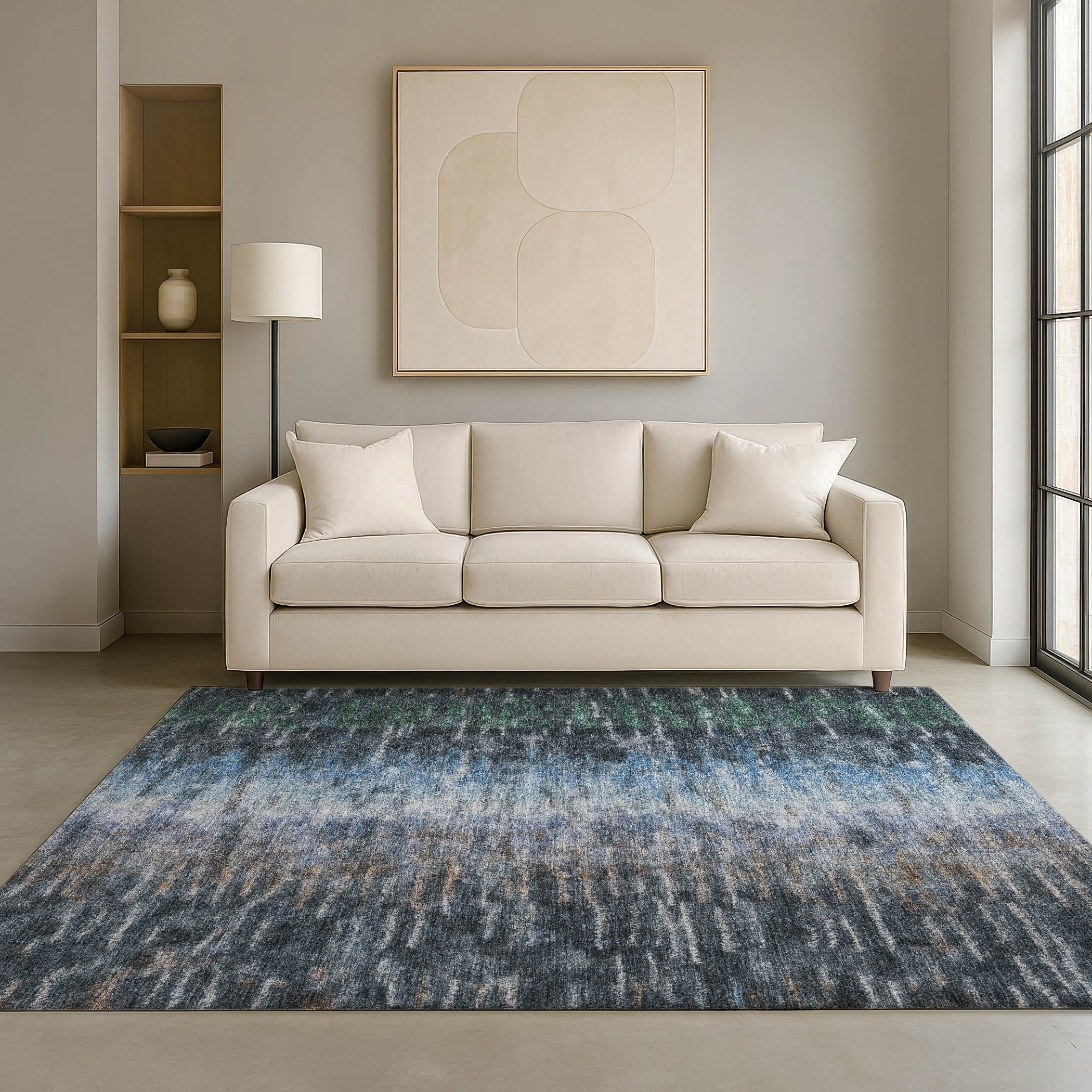 Premium Washable Super Soft Contemporary Mandan Mayfield Rug