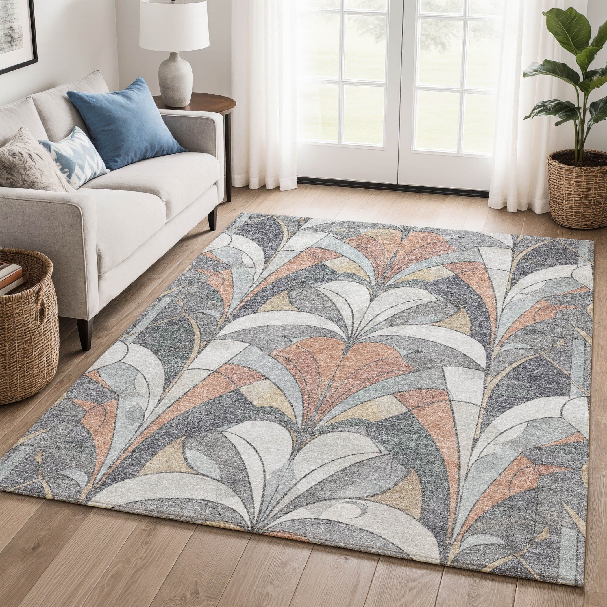 Premium Washable Super Soft Contemporary Mosaic Mayfield Rug