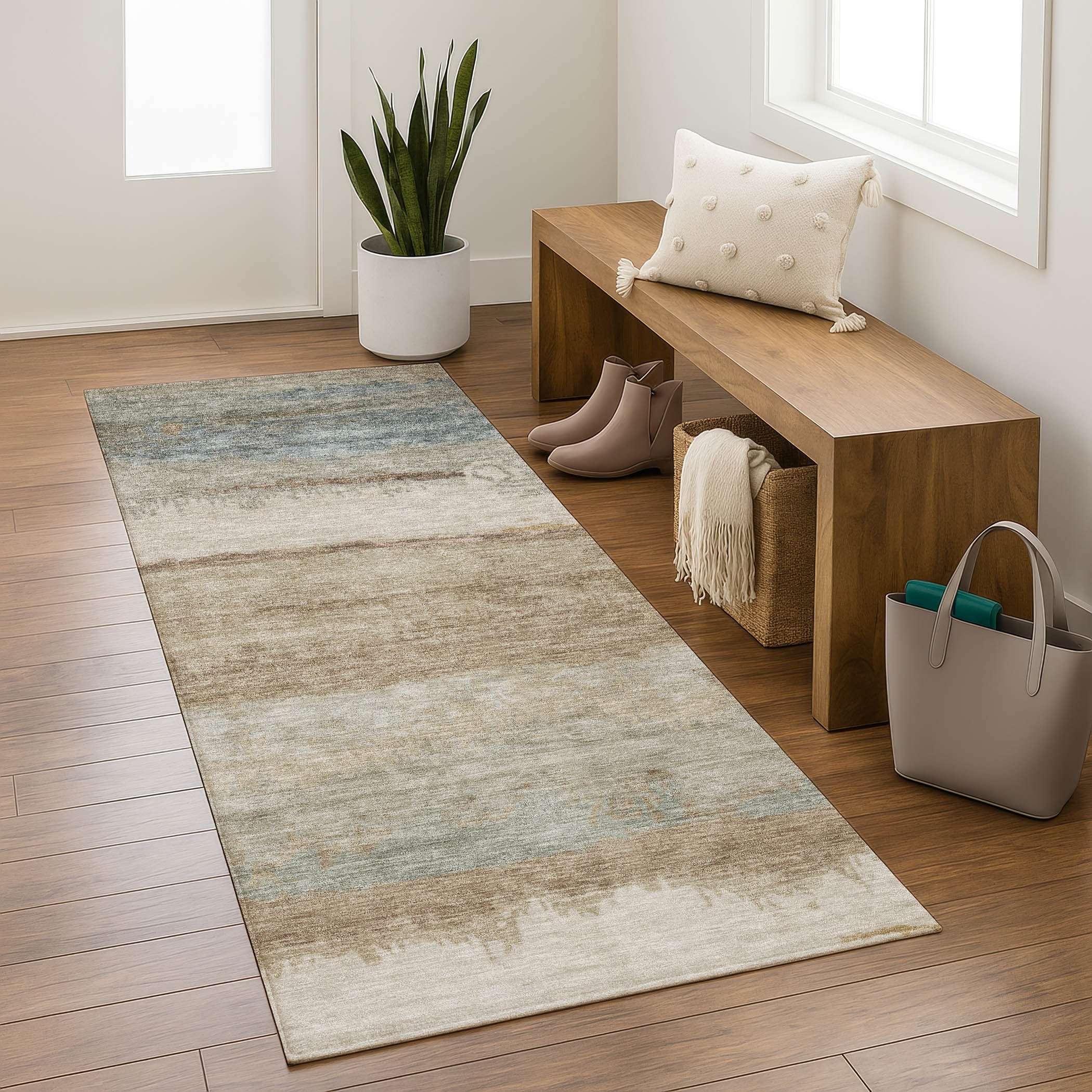 Premium Washable Super Soft Contemporary Ombre Mayfield Rug