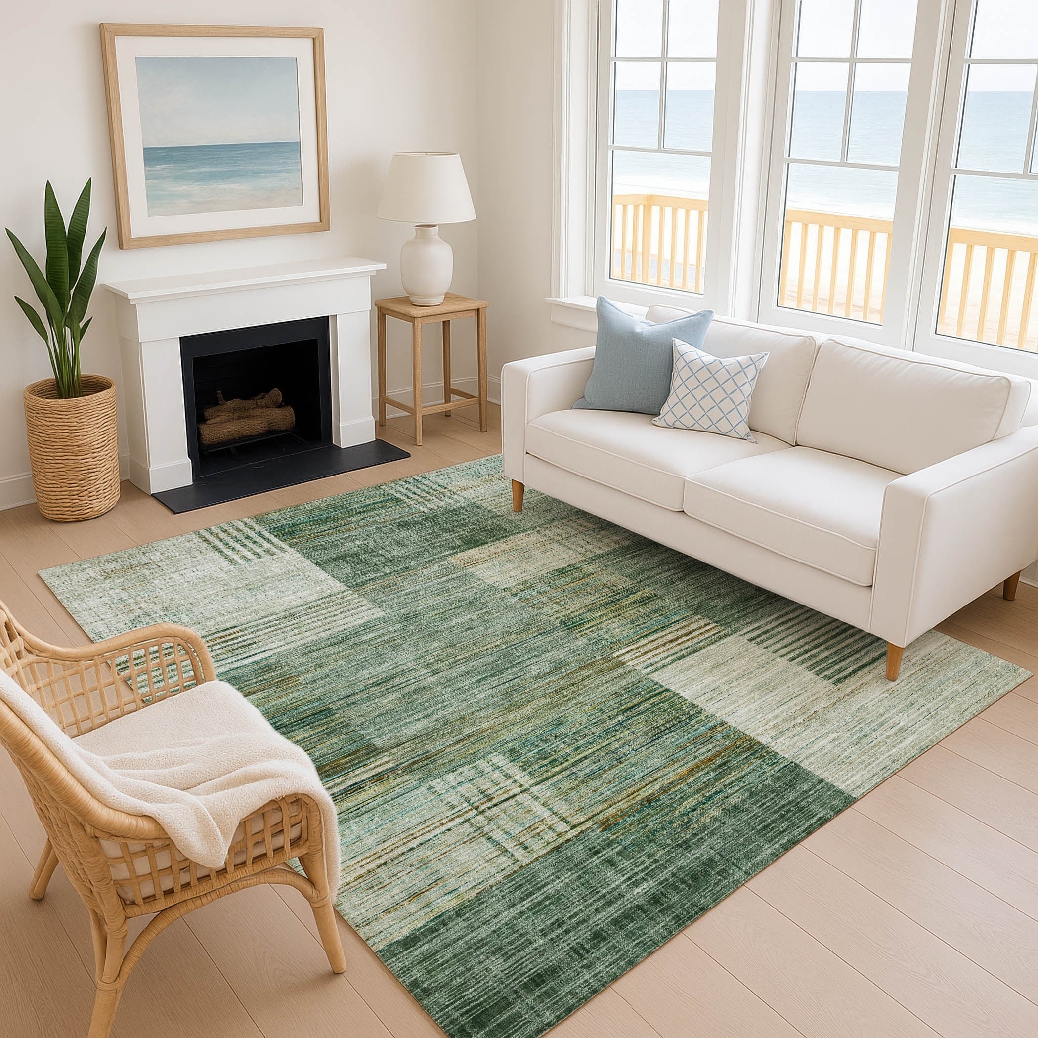 Premium Washable Super Soft Contemporary Pequot Mayfield Rug