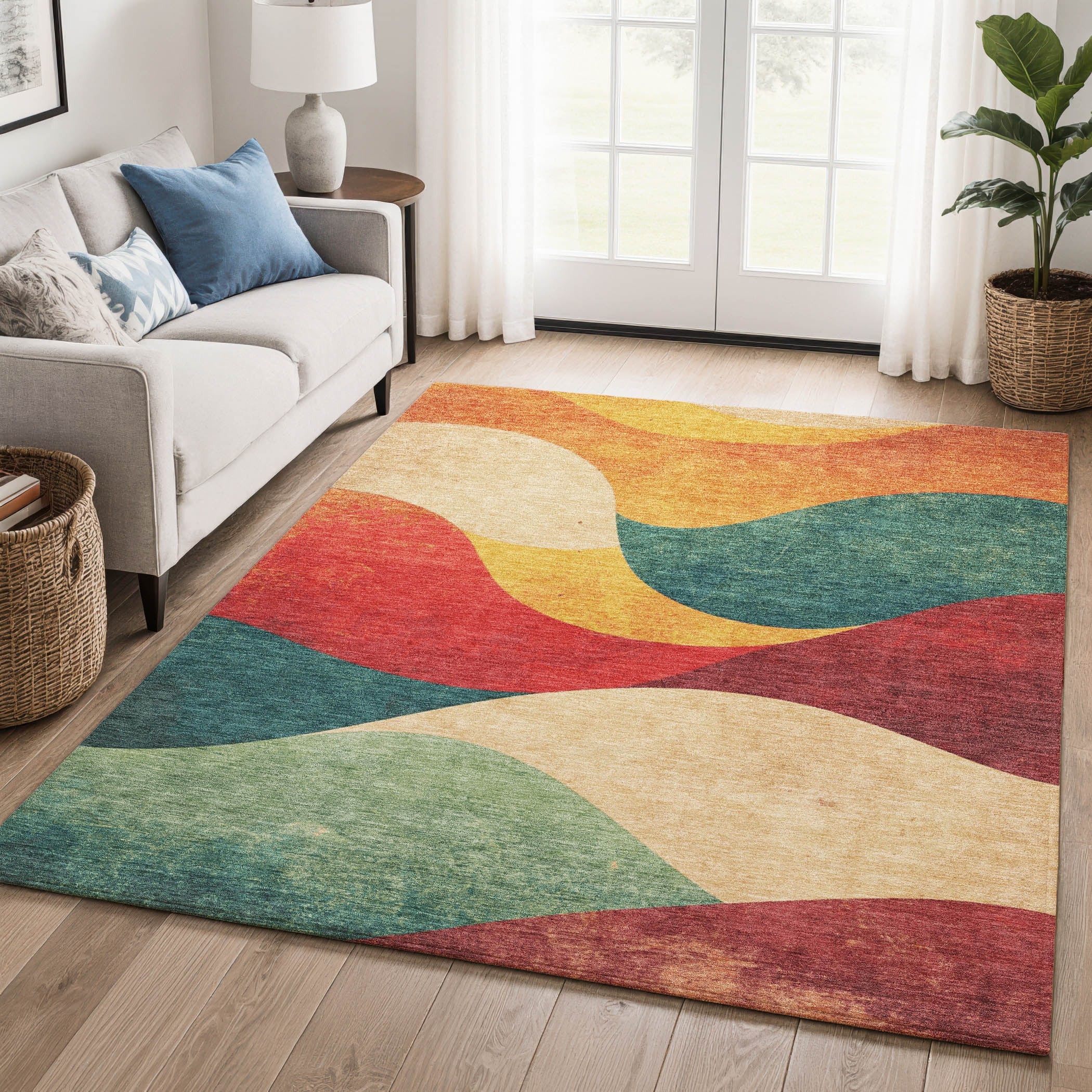 Premium Washable Super Soft Contemporary Sherburn Mayfield Rug