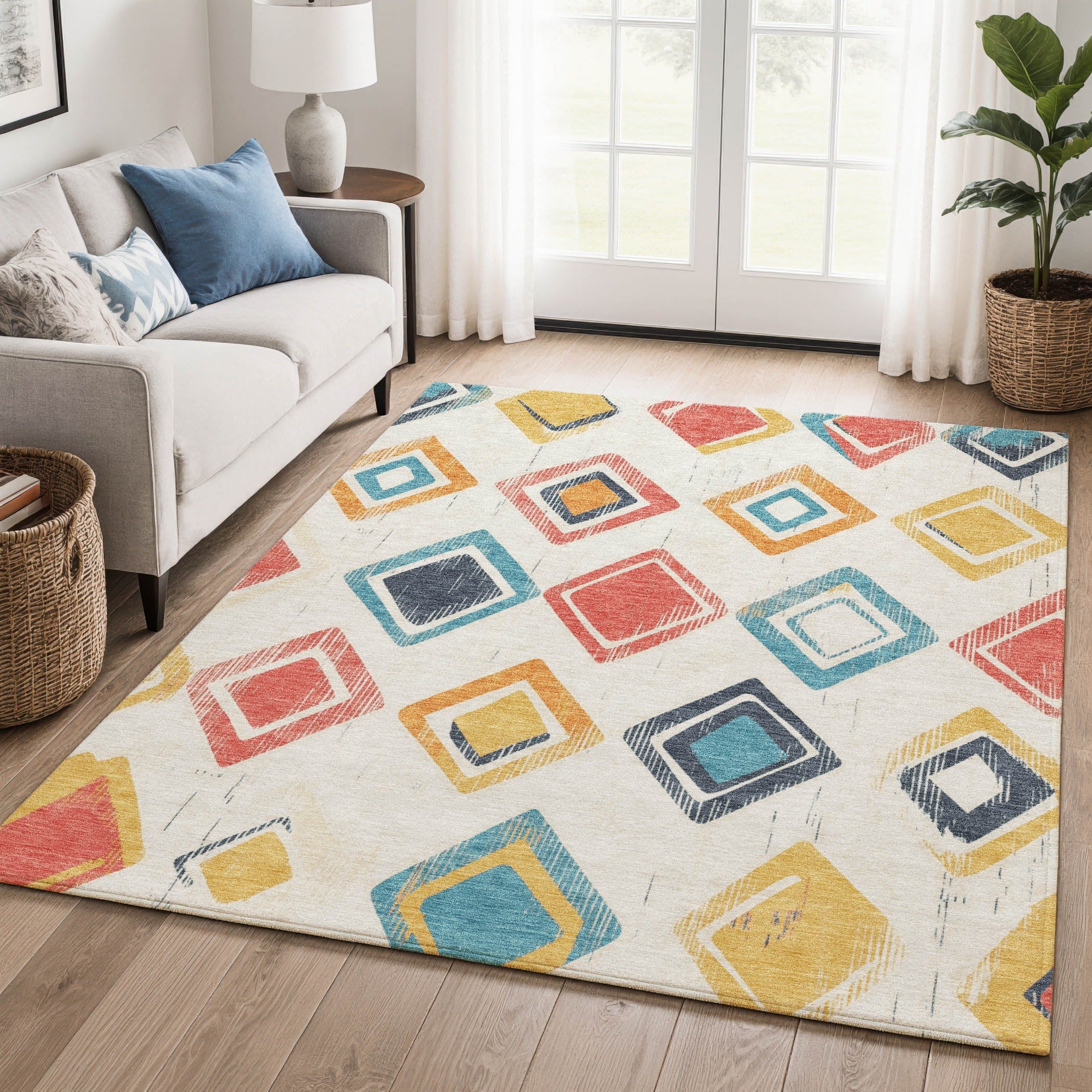 Premium Washable Super Soft Diamond Bagley Mayfield Rug