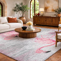 Premium Washable Super Soft Flamingo Dream Shag Rug