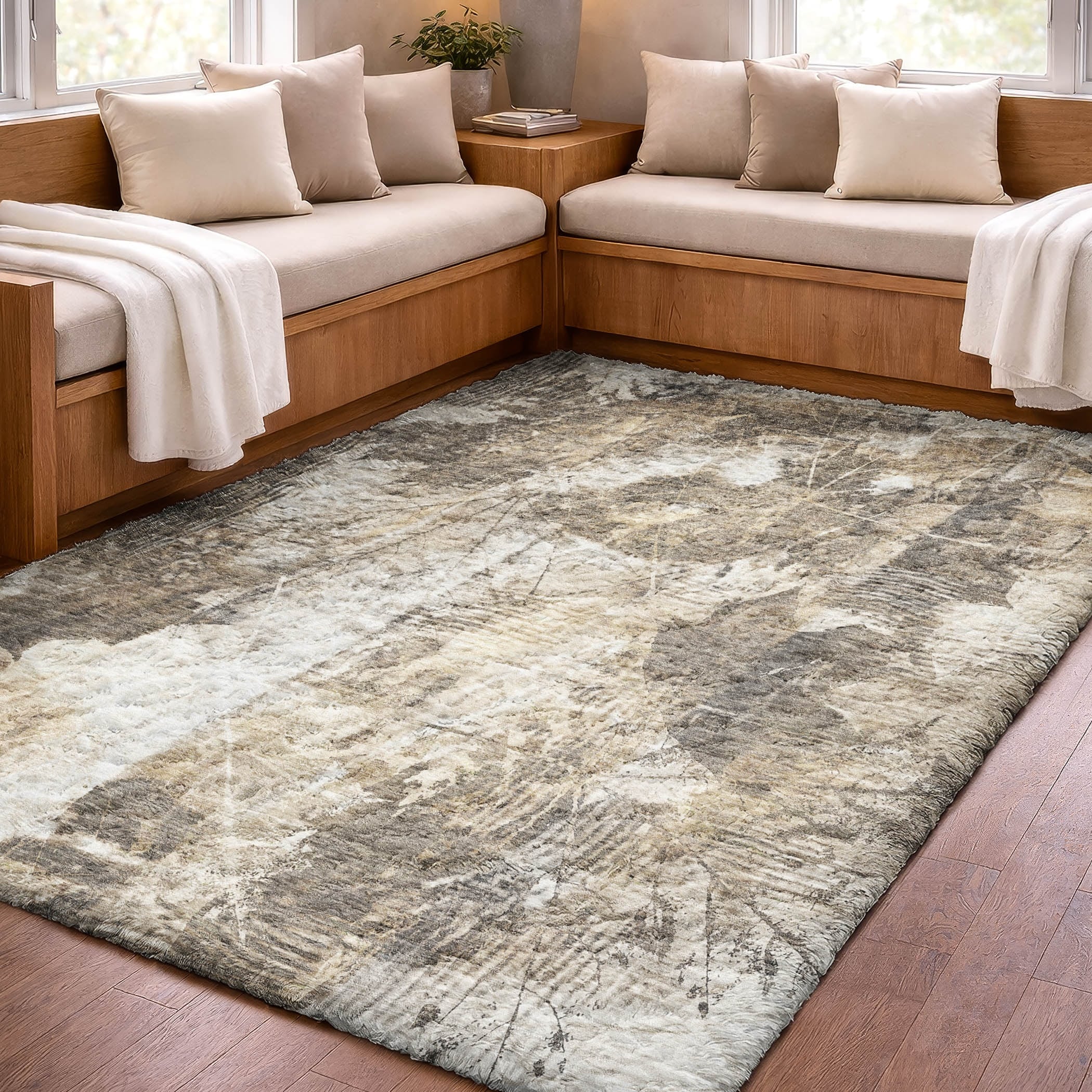 Premium Washable Super Soft Floral Holley Dream Shag Rug