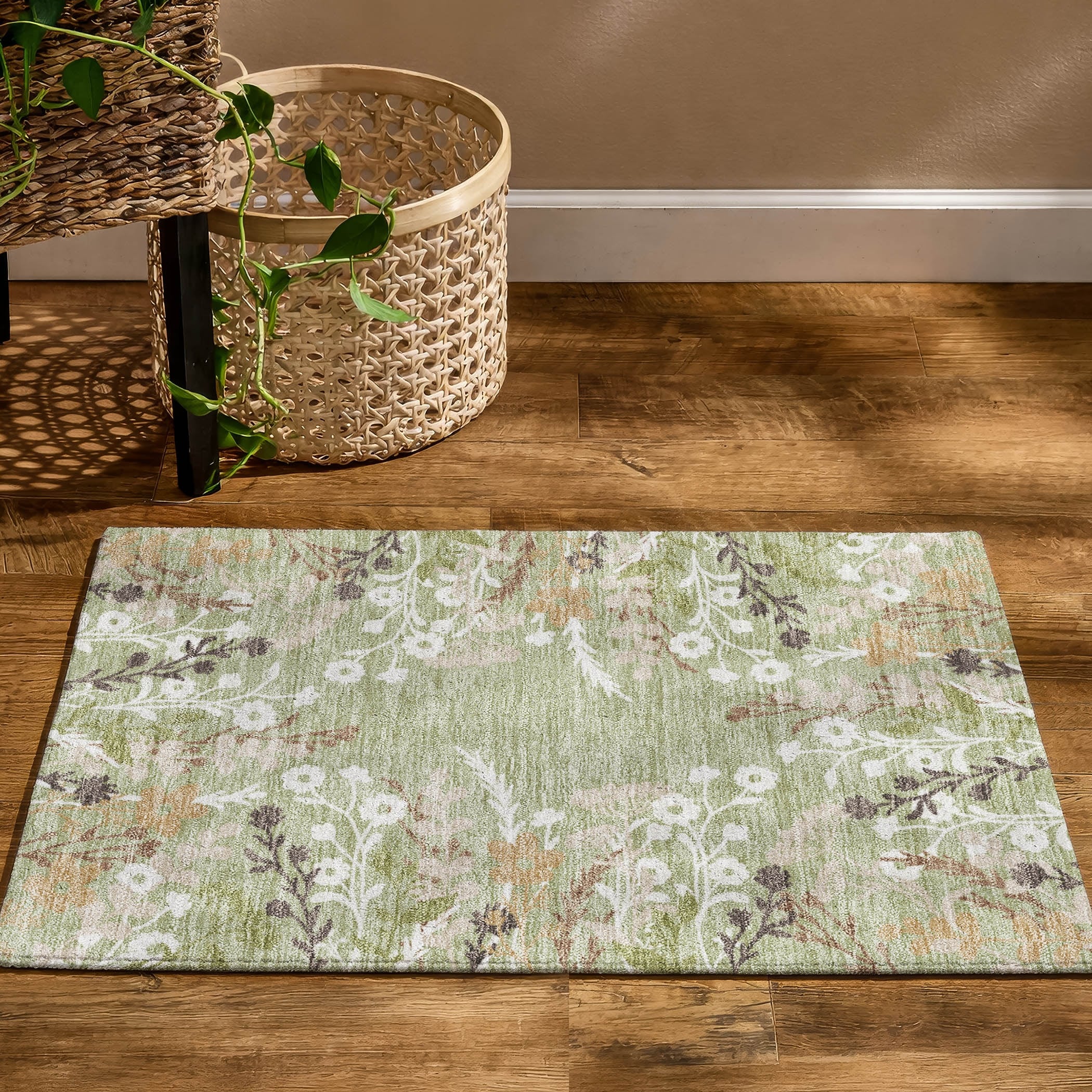 Premium Washable Super Soft Floral Lavina Mayfield Rug