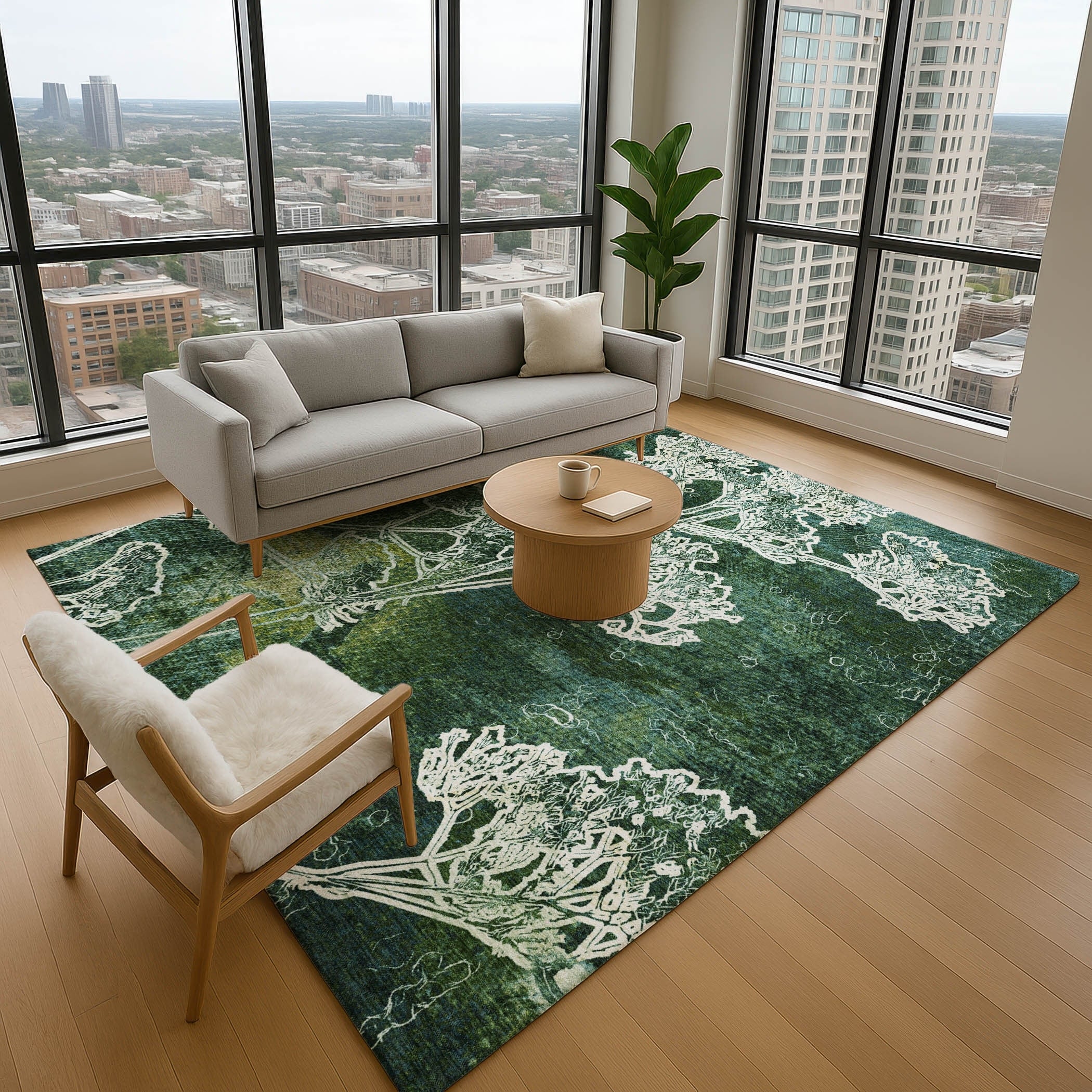 Premium Washable Super Soft Floral Madison Mayfield Rug