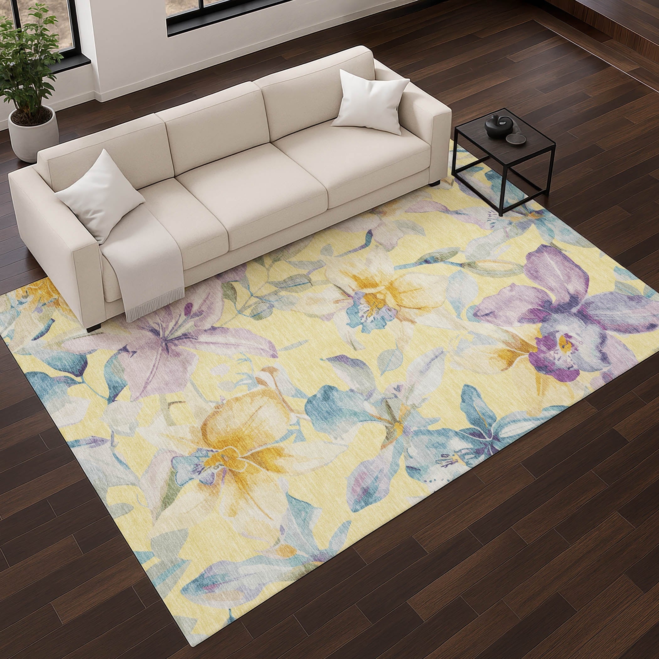 Premium Washable Super Soft Floral Manor Mayfield Rug