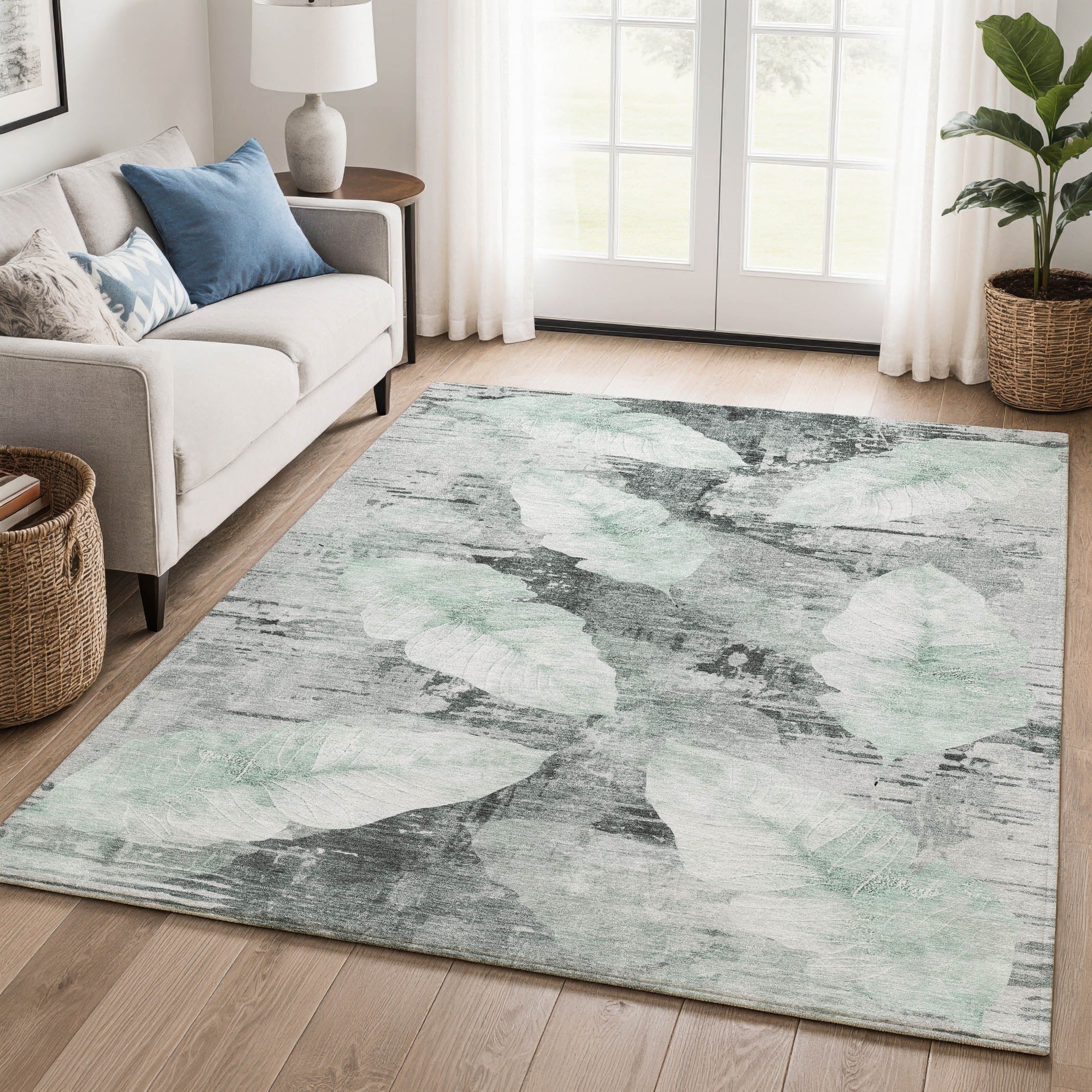 Premium Washable Super Soft Floral Pierce Mayfield Rug