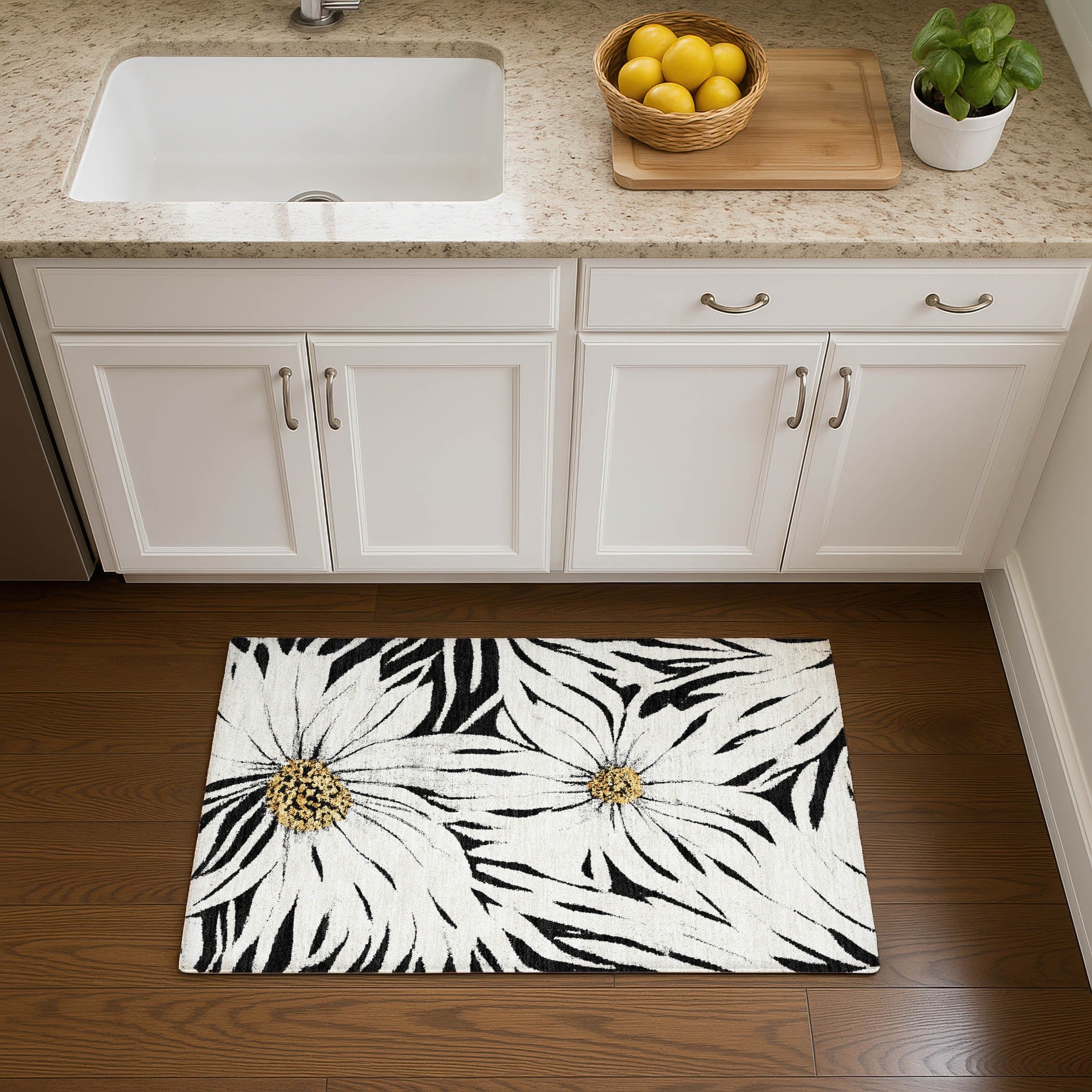 Premium Washable Super Soft Floral Pomona Mayfield Rug