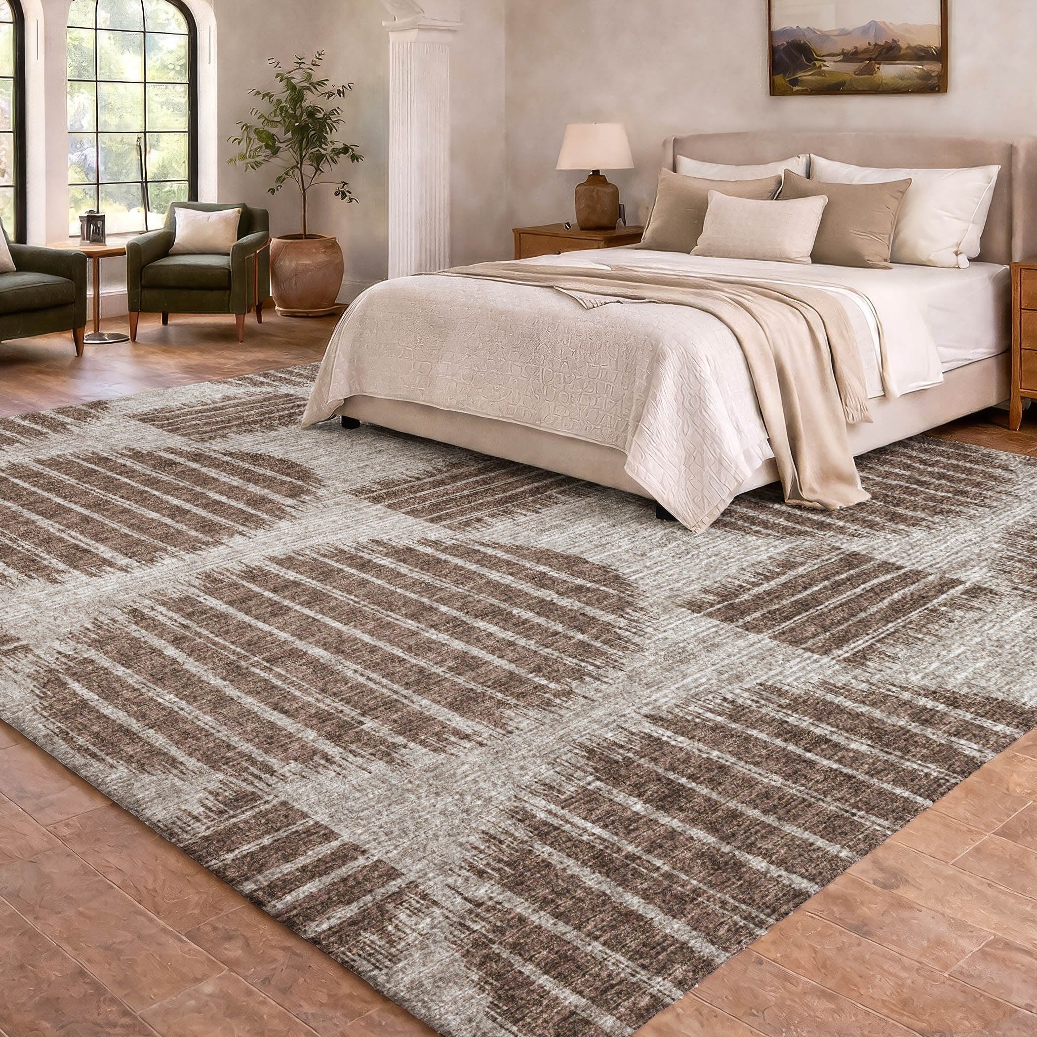 Premium Washable Super Soft Geo Tubi Dream Shag Rug